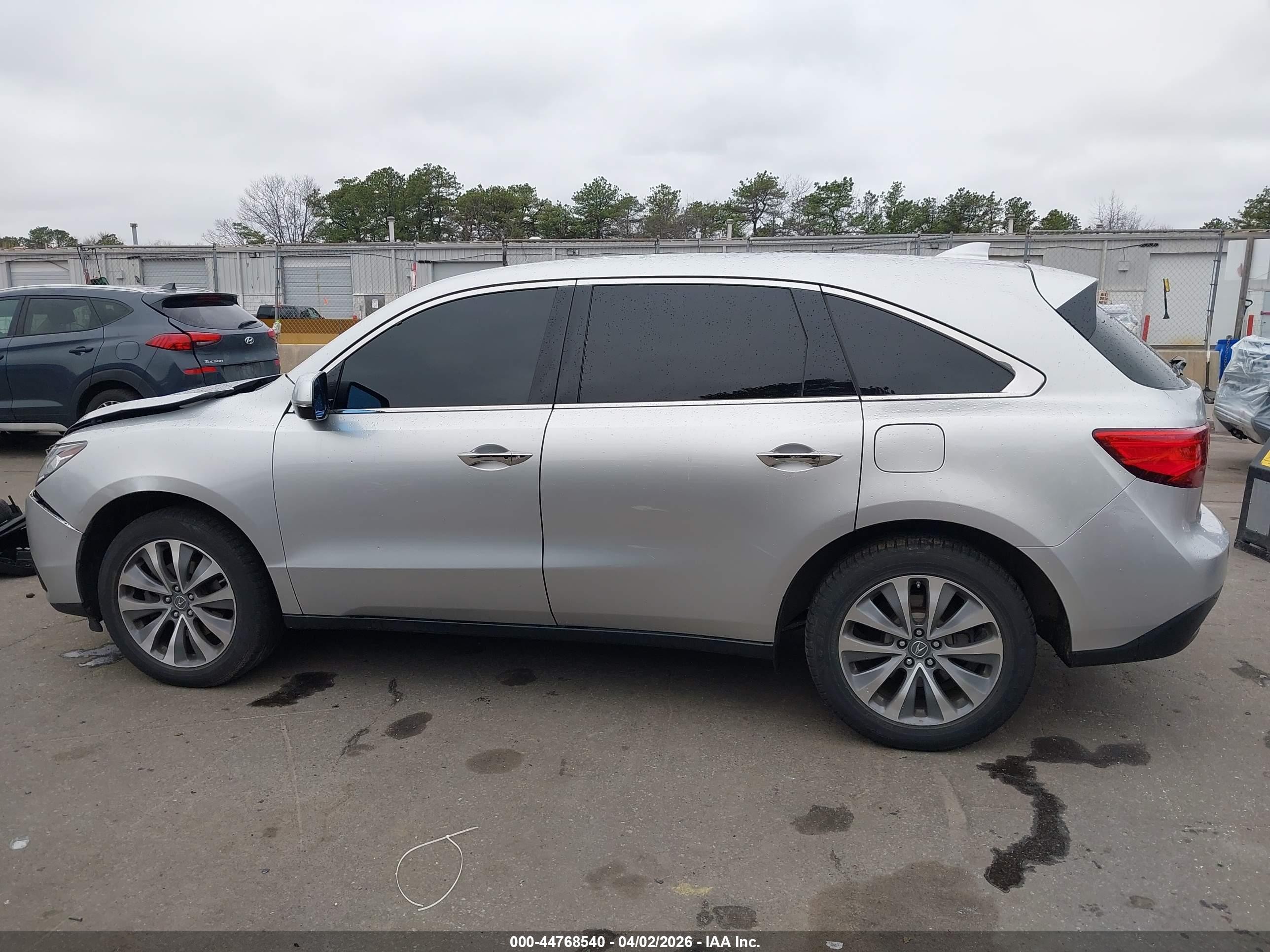 2014 Acura Mdx Technology Package Silver vin: 5FRYD4H42EB023082
