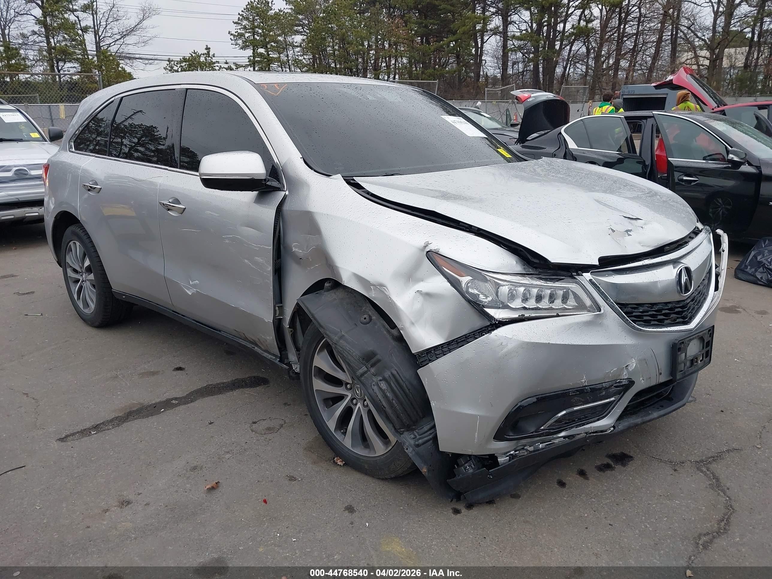 2014 Acura Mdx Technology Package Silver vin: 5FRYD4H42EB023082