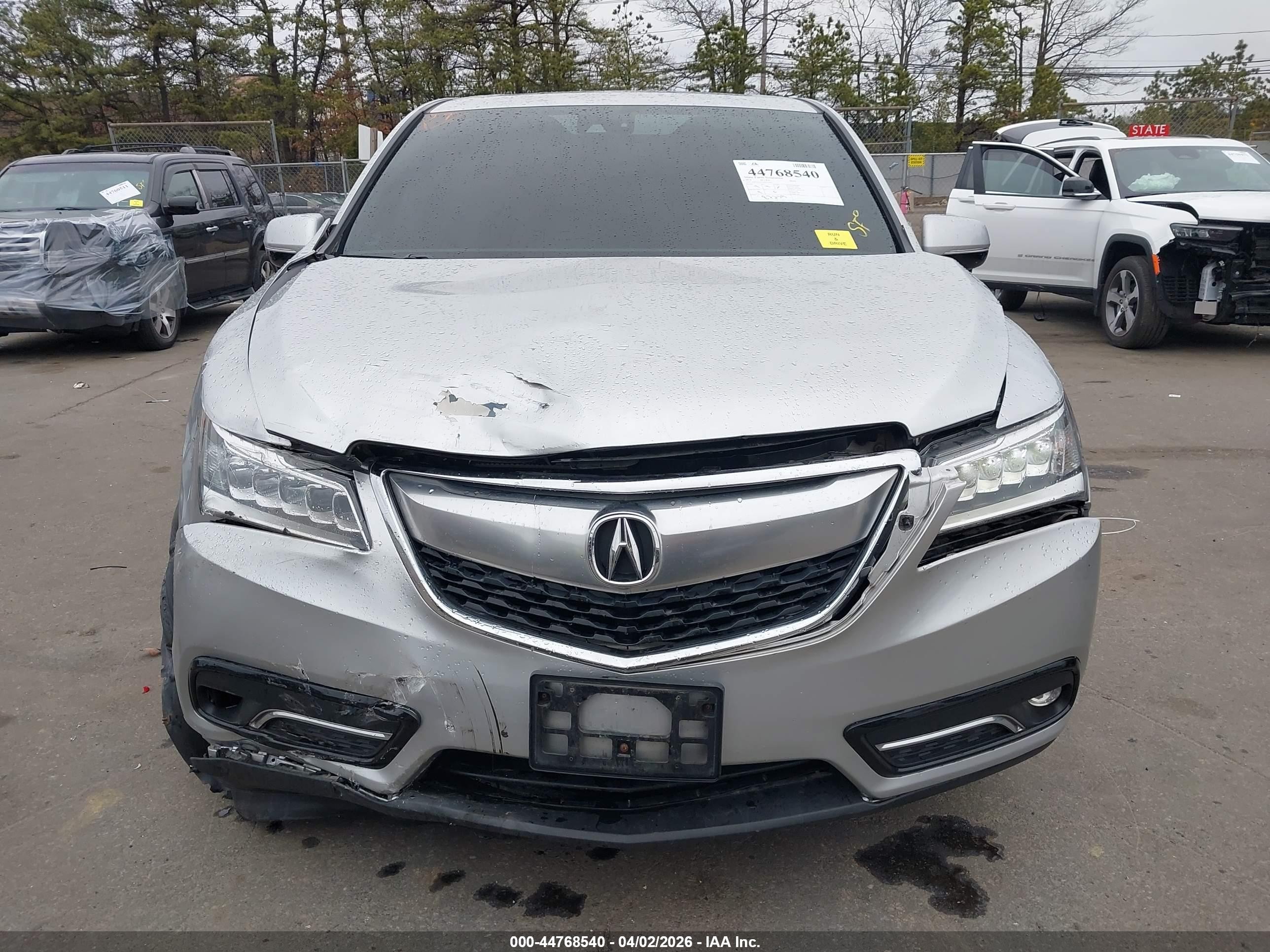 2014 Acura Mdx Technology Package Silver vin: 5FRYD4H42EB023082