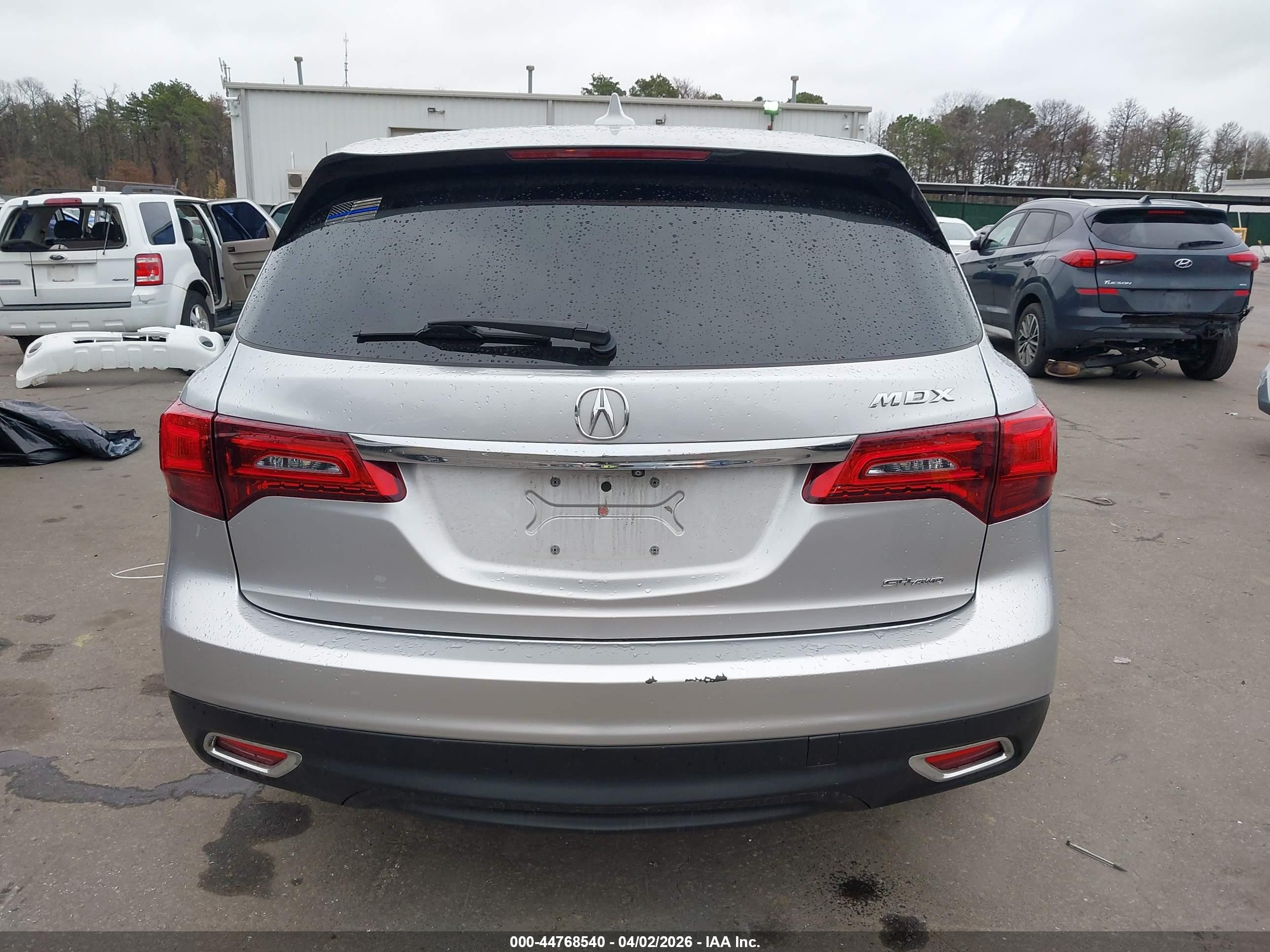 2014 Acura Mdx Technology Package Silver vin: 5FRYD4H42EB023082