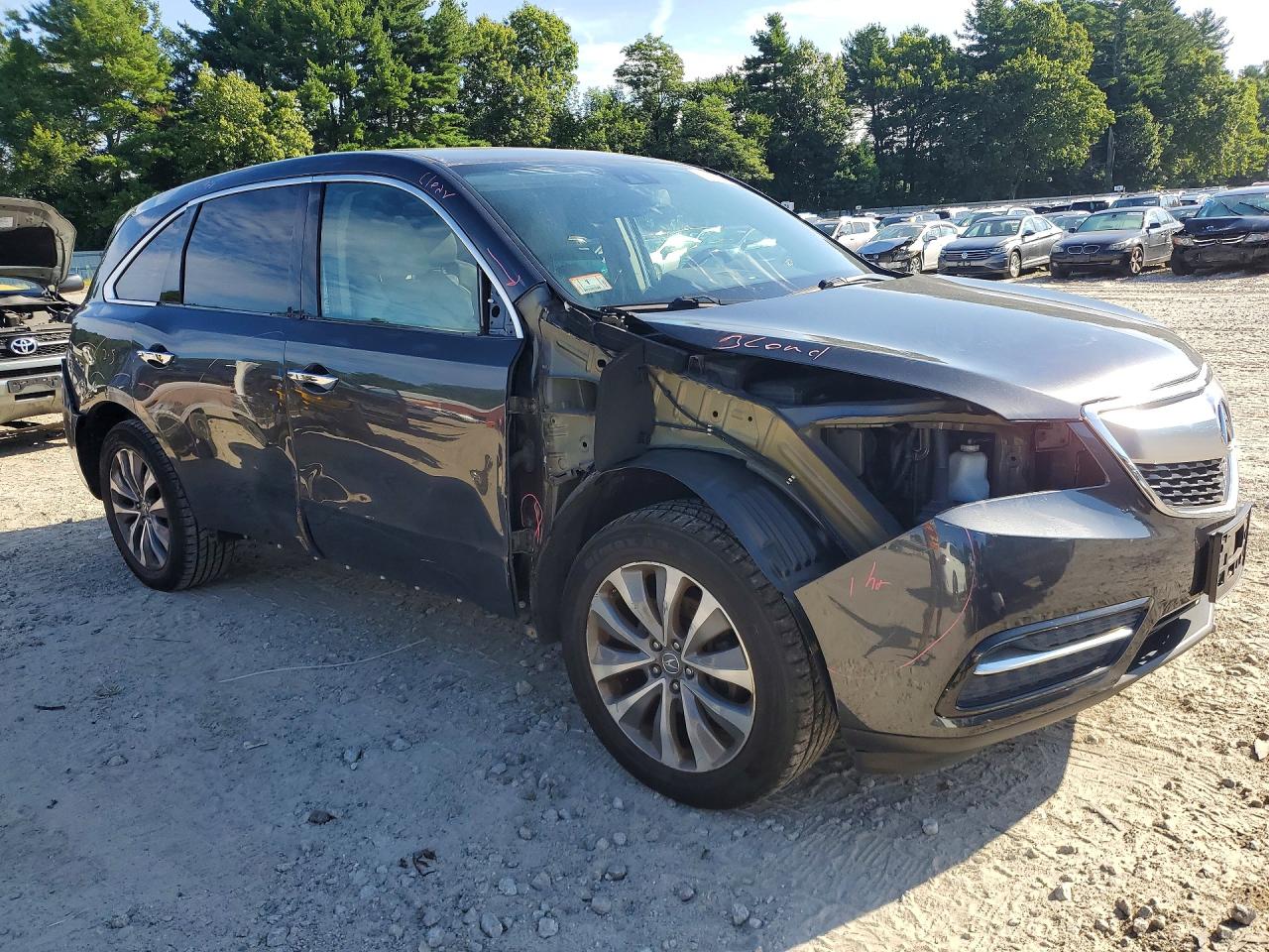 2014 Acura Mdx Technology Черный vin: 5FRYD4H42EB036107