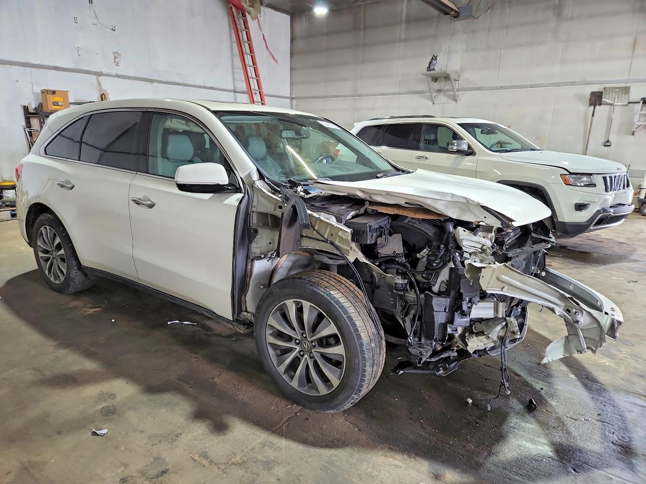 2014 Acura Mdx Technology White vin: 5FRYD4H42EB045566