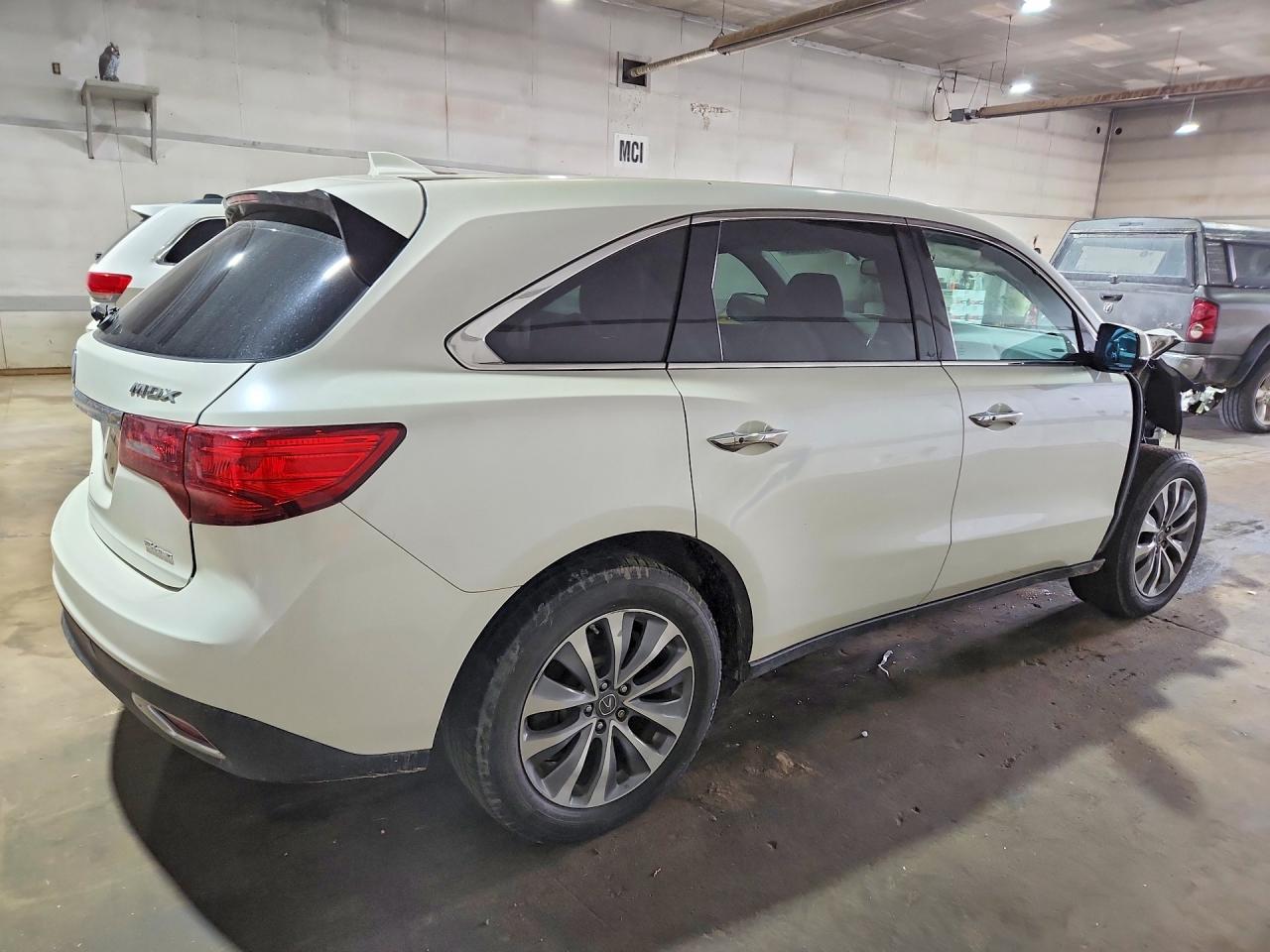 2014 Acura Mdx Technology White vin: 5FRYD4H42EB045566