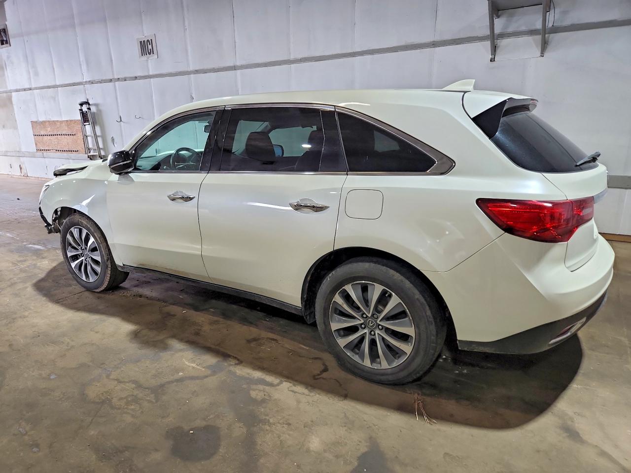2014 Acura Mdx Technology White vin: 5FRYD4H42EB045566