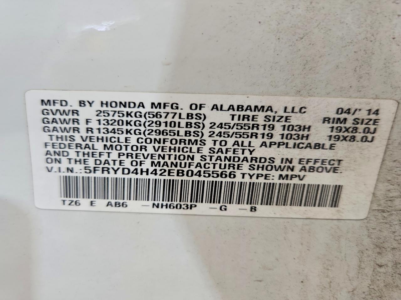 2014 Acura Mdx Technology White vin: 5FRYD4H42EB045566