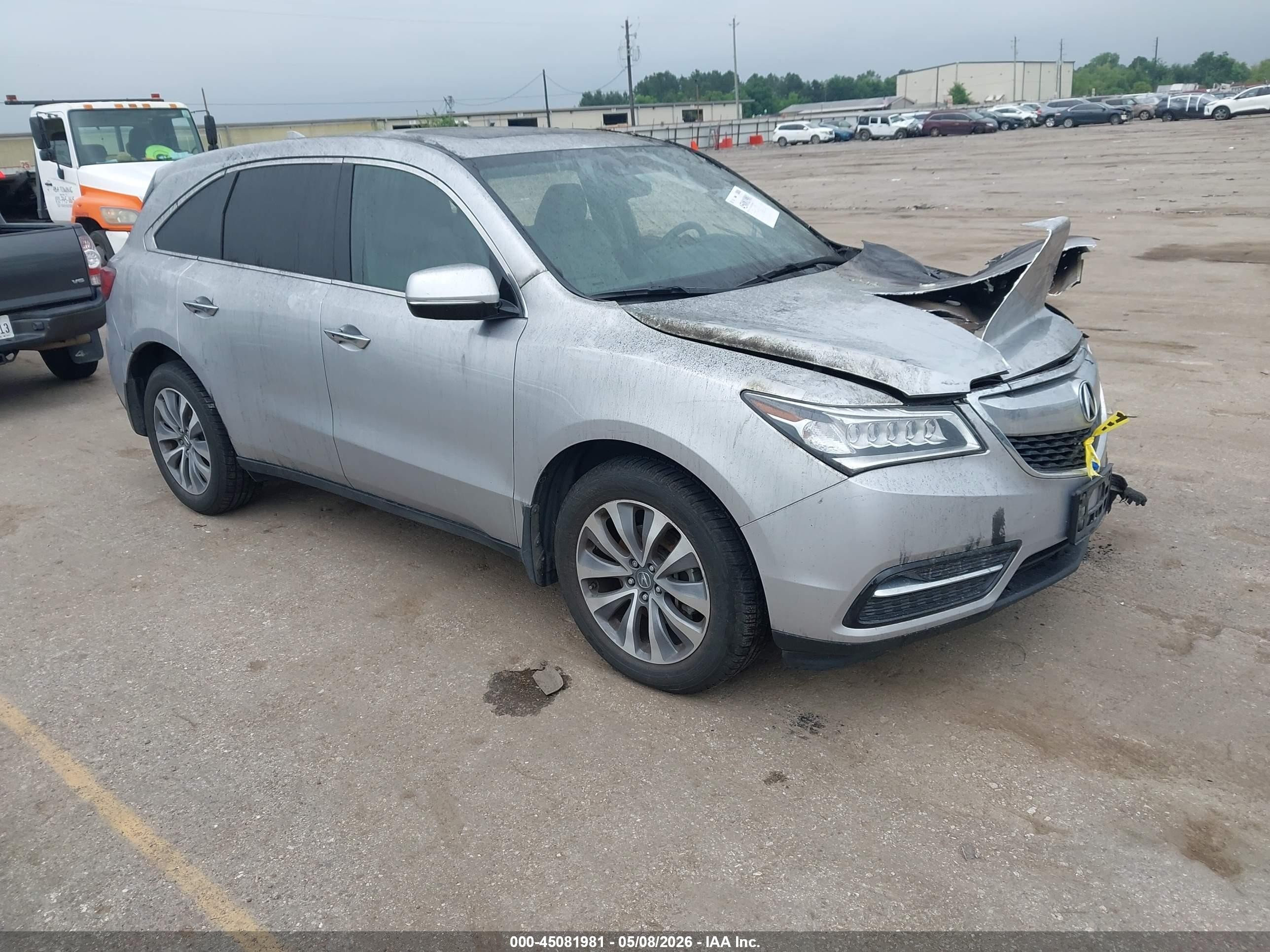 2014 Acura Mdx Technology Package Gray vin: 5FRYD4H42EB048886