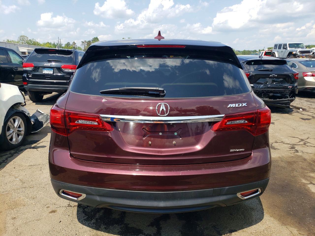 2015 Acura Mdx Technology Бордовый vin: 5FRYD4H42FB003318