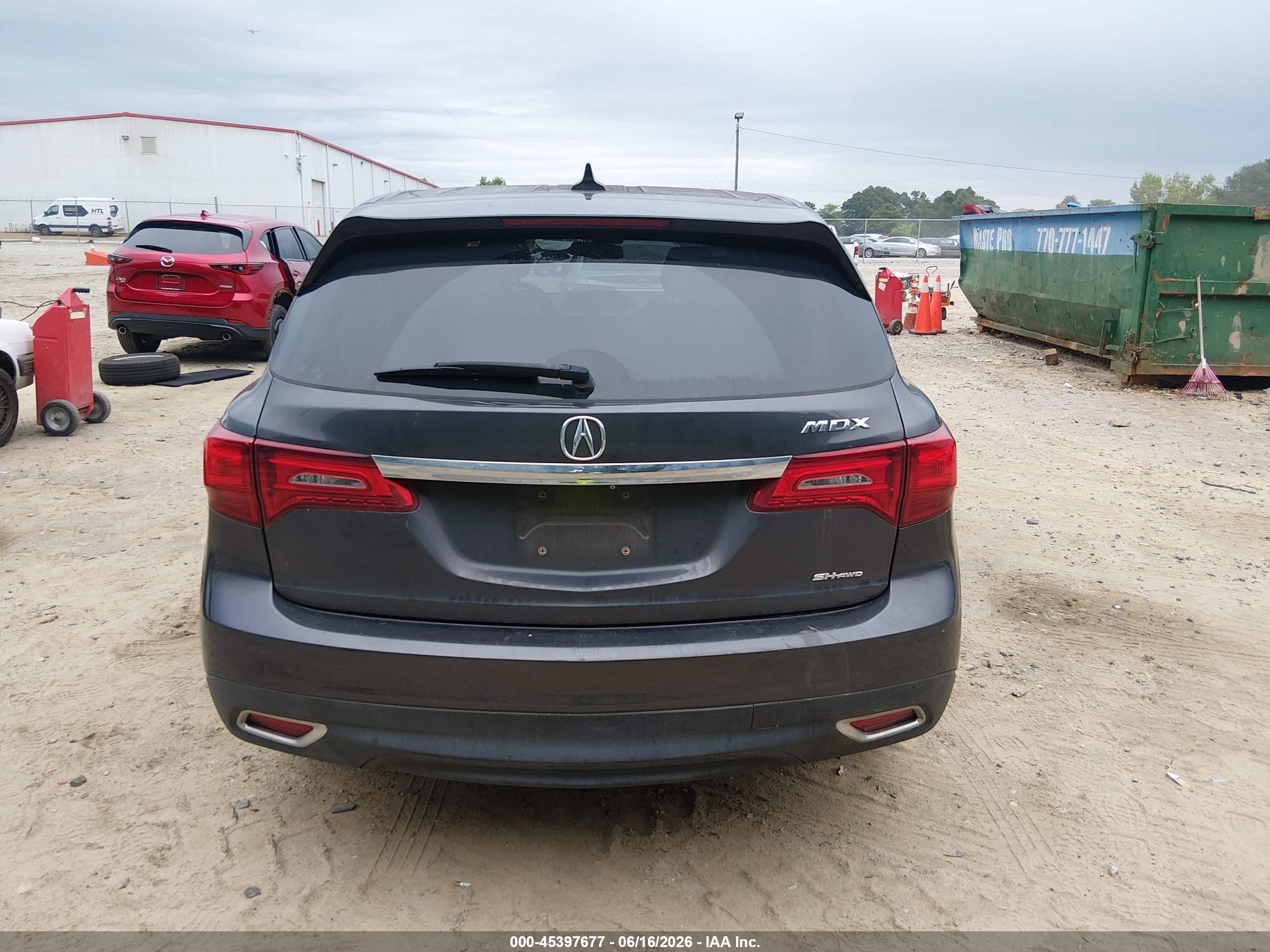 2014 Acura Mdx Technology Package Gray vin: 5FRYD4H43EB006775