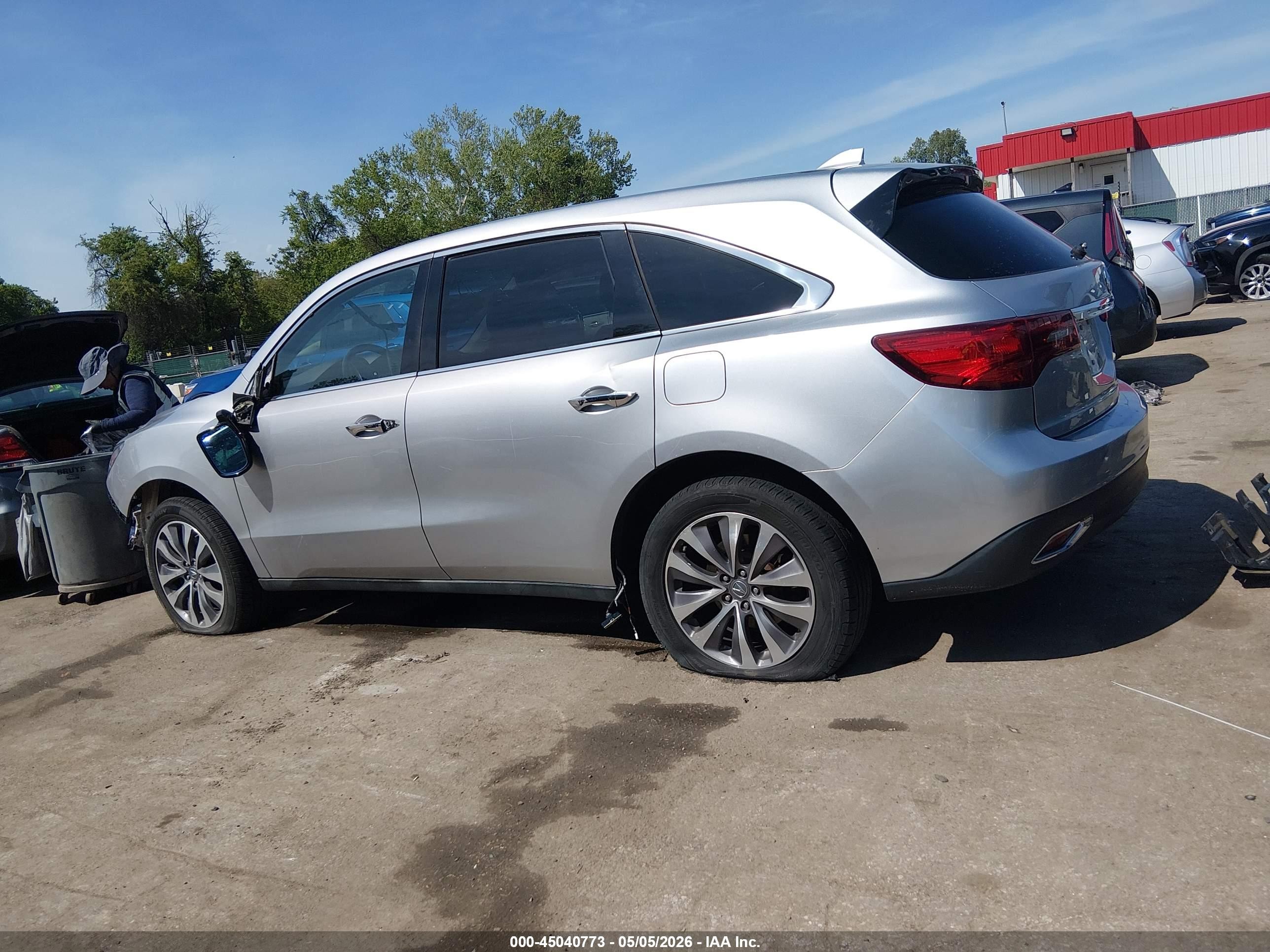 2014 Acura Mdx Technology Package Silver vin: 5FRYD4H43EB013936
