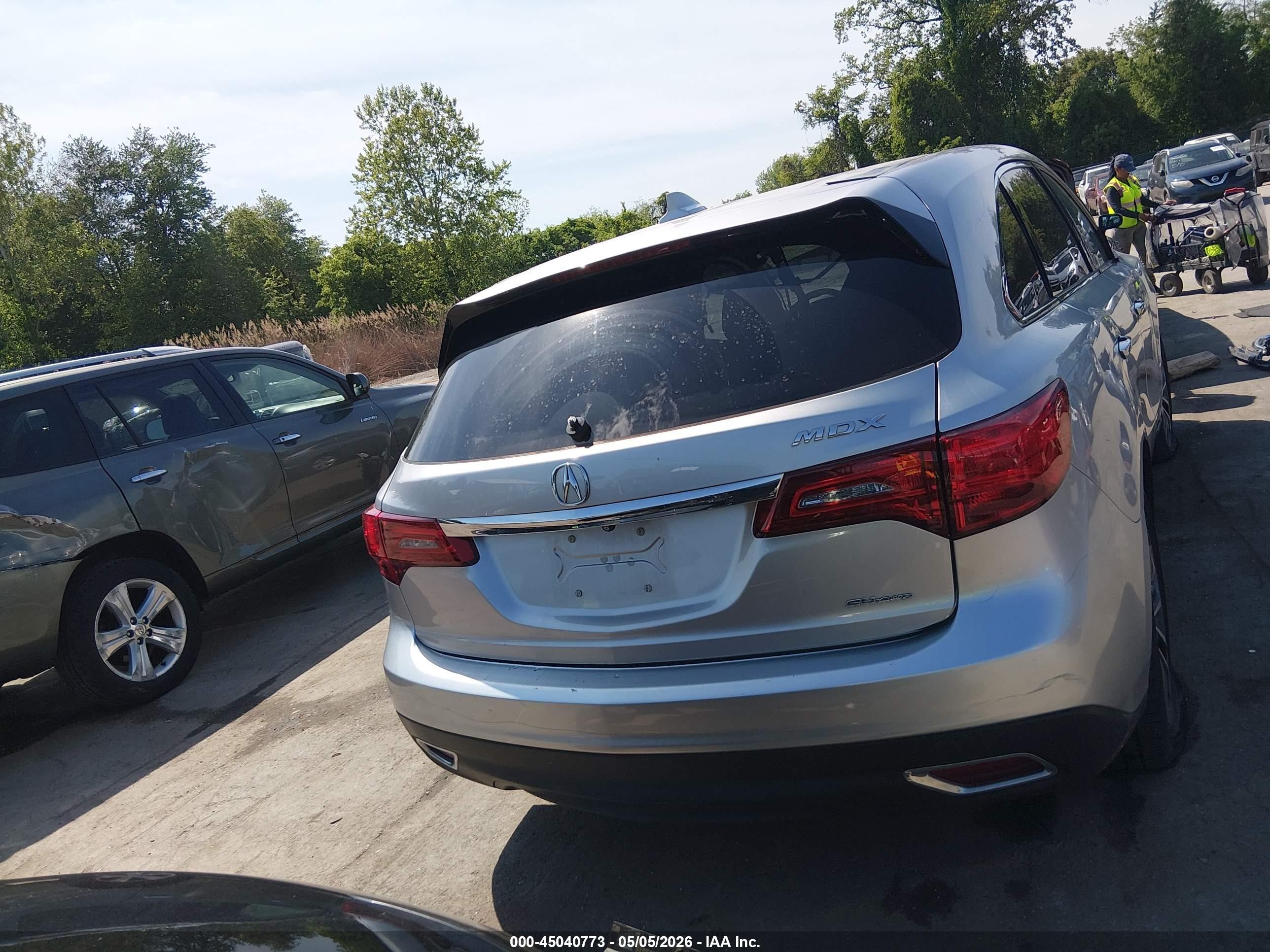2014 Acura Mdx Technology Package Silver vin: 5FRYD4H43EB013936