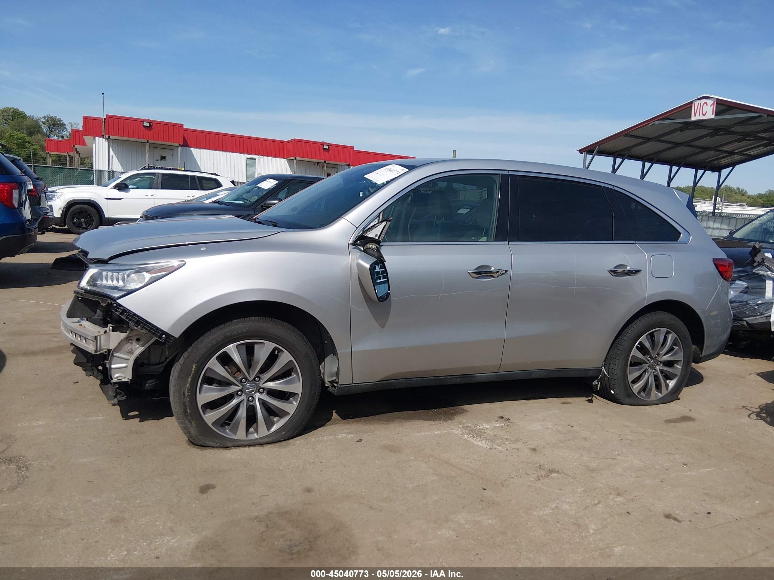 2014 Acura Mdx Technology Package Silver vin: 5FRYD4H43EB013936