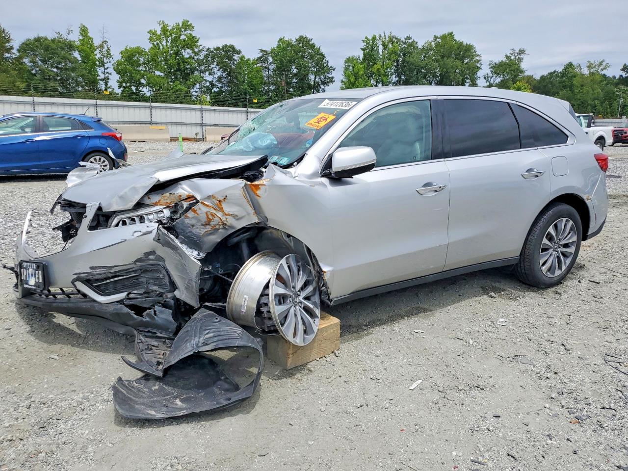 2014 Acura Mdx Technology Silver vin: 5FRYD4H43EB026900