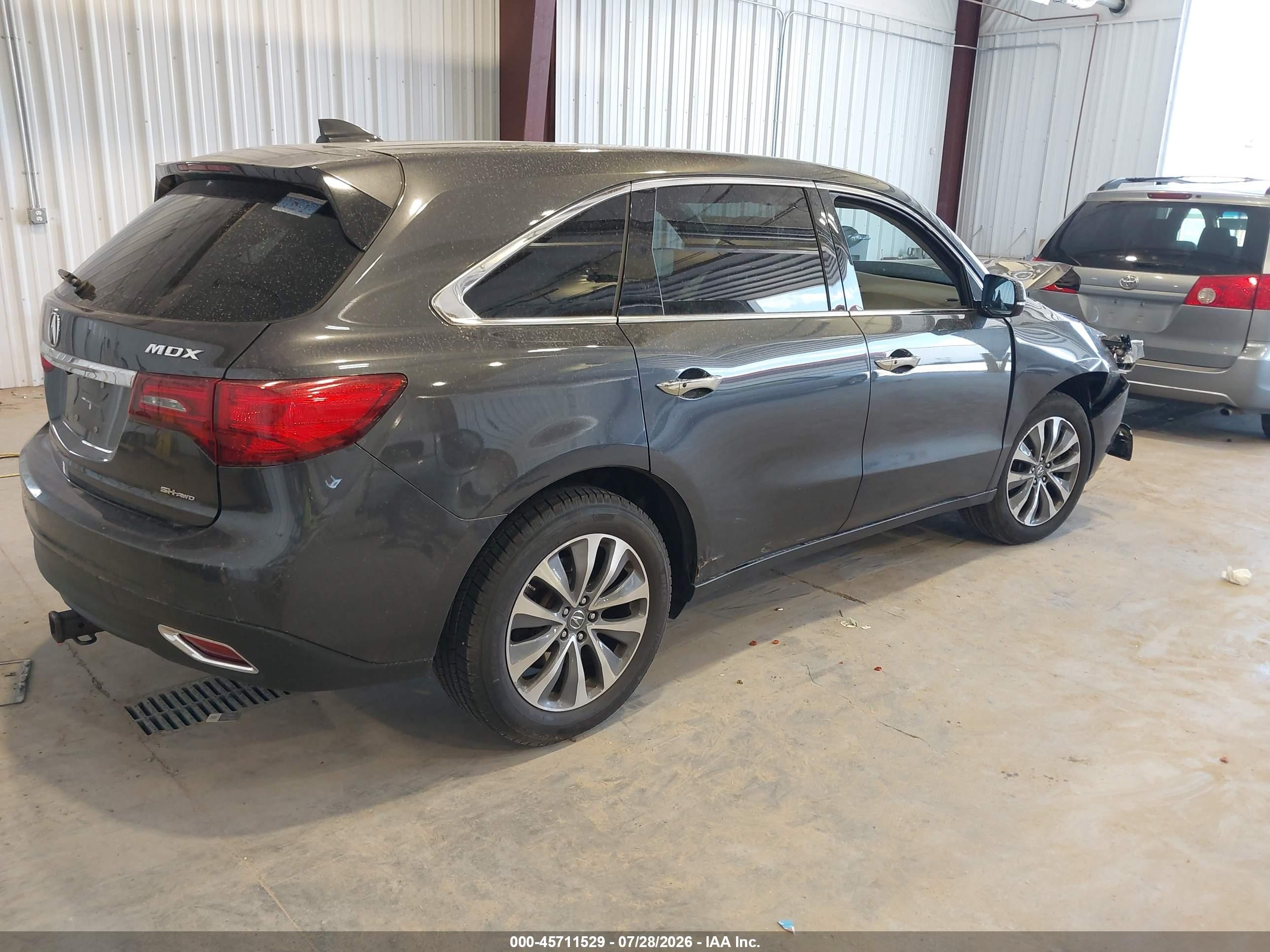 2014 Acura Mdx Technology Package Gray vin: 5FRYD4H43EB039596
