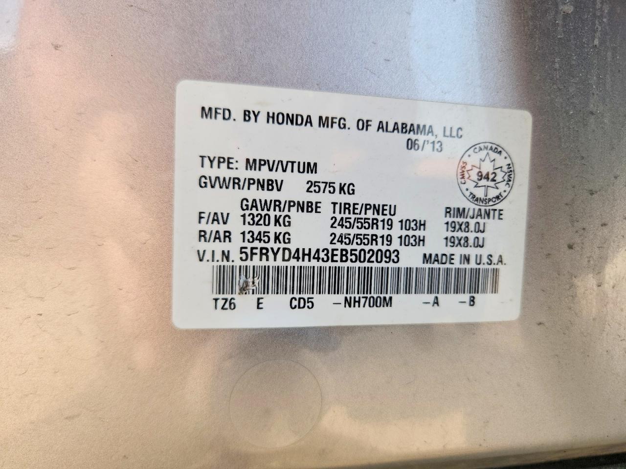 2014 Acura Mdx Technology Silver vin: 5FRYD4H43EB502093