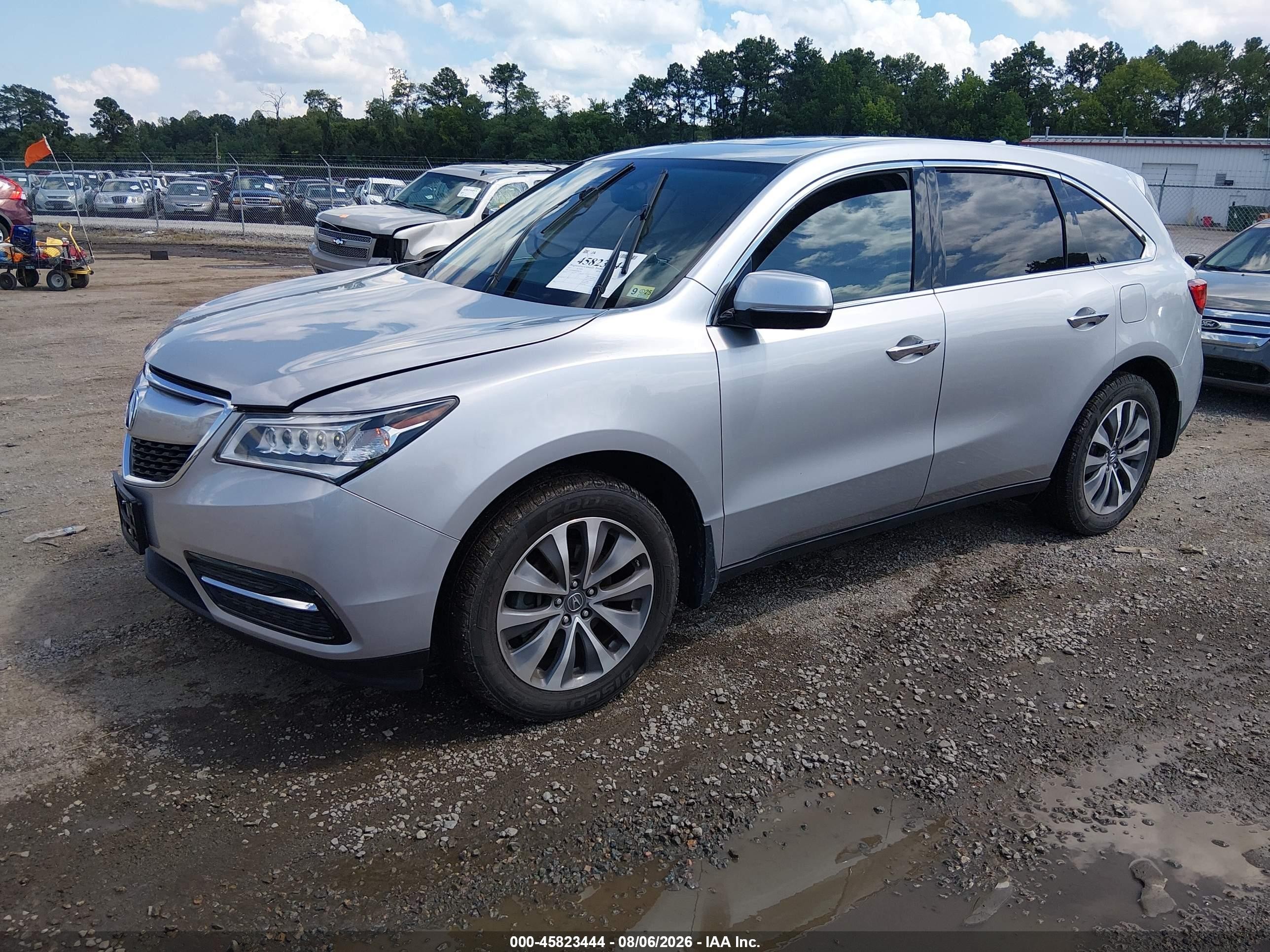 2015 Acura Mdx Technology Package Silver vin: 5FRYD4H43FB001366