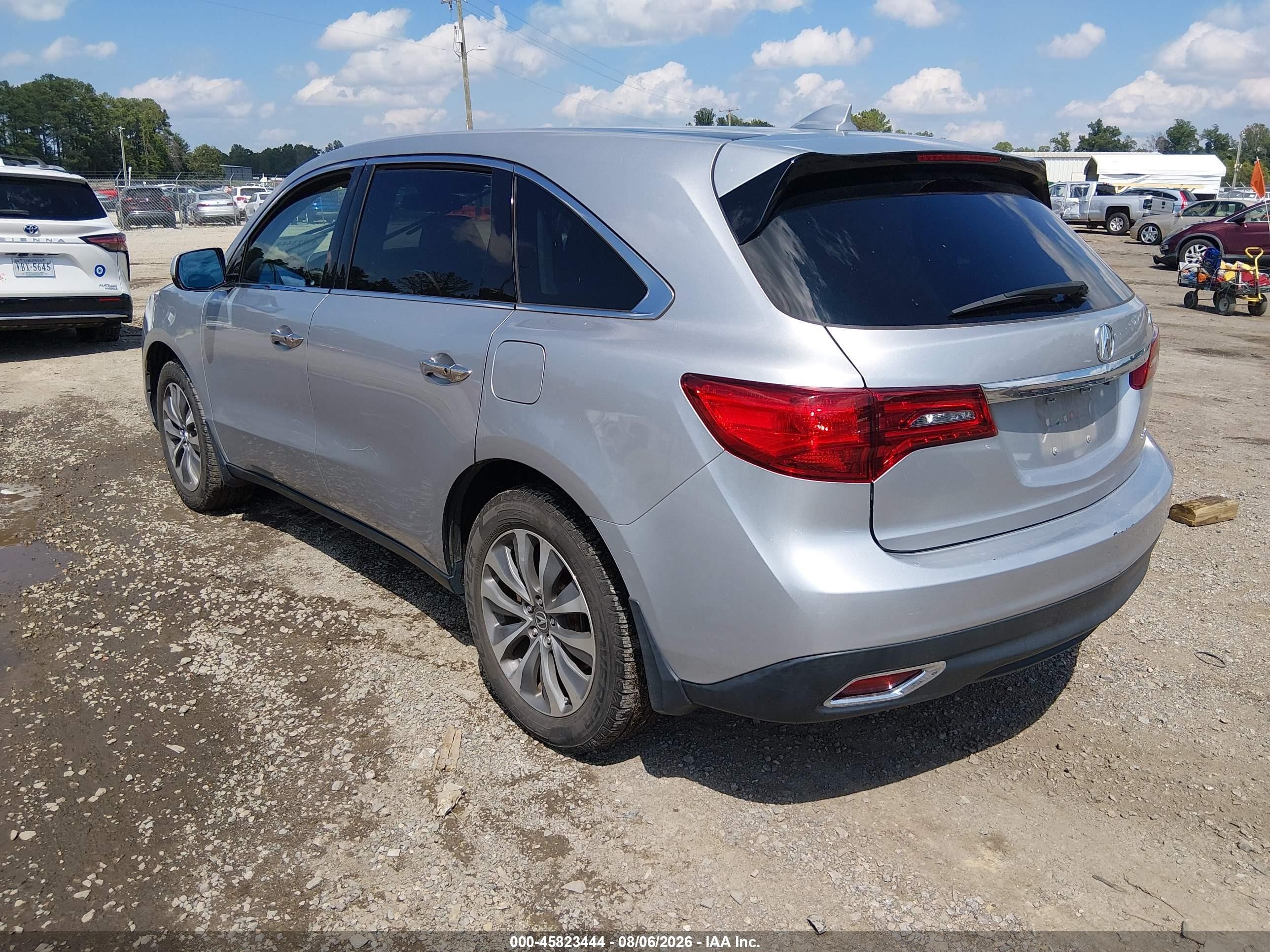 2015 Acura Mdx Technology Package Silver vin: 5FRYD4H43FB001366