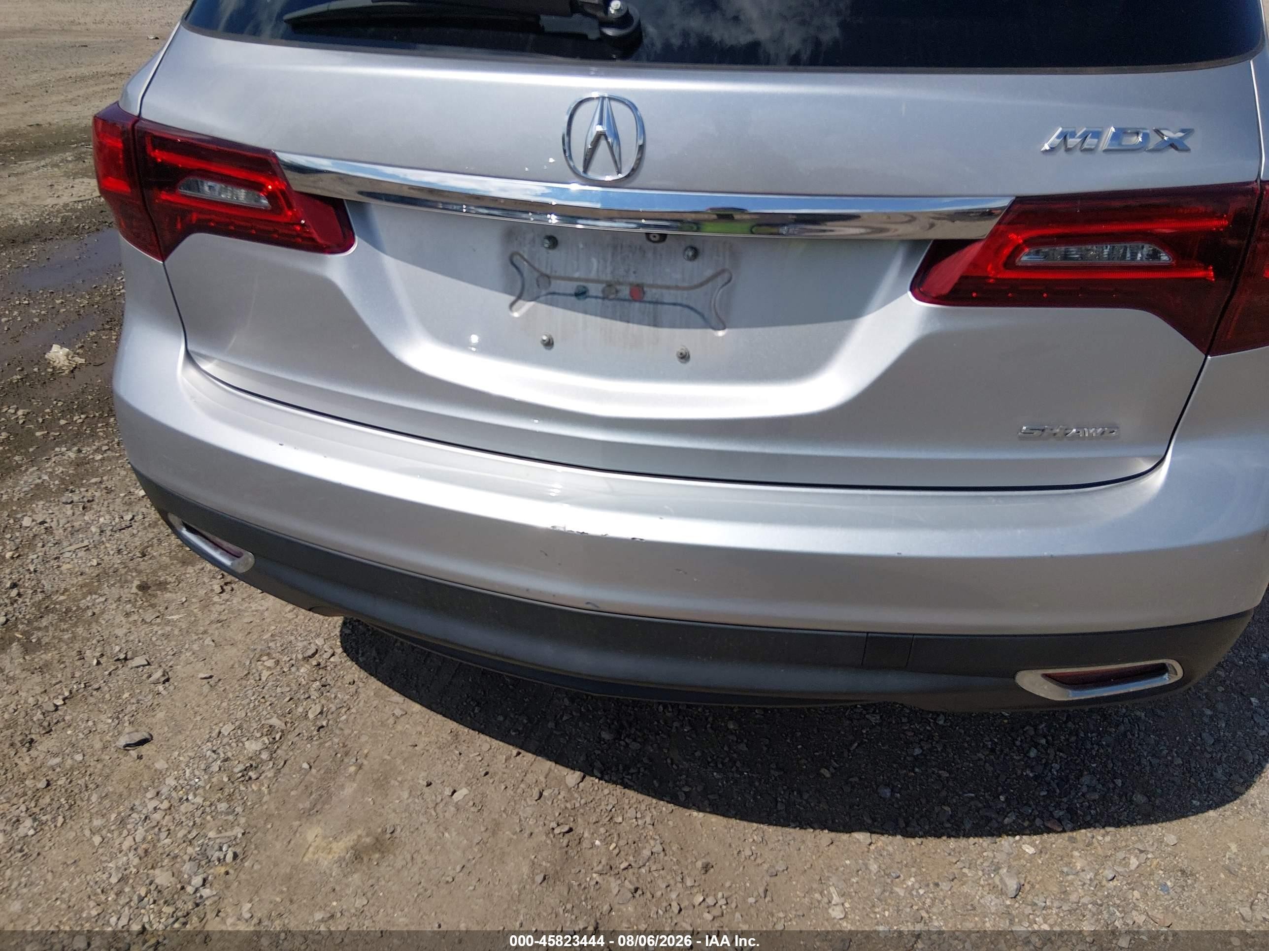 2015 Acura Mdx Technology Package Silver vin: 5FRYD4H43FB001366