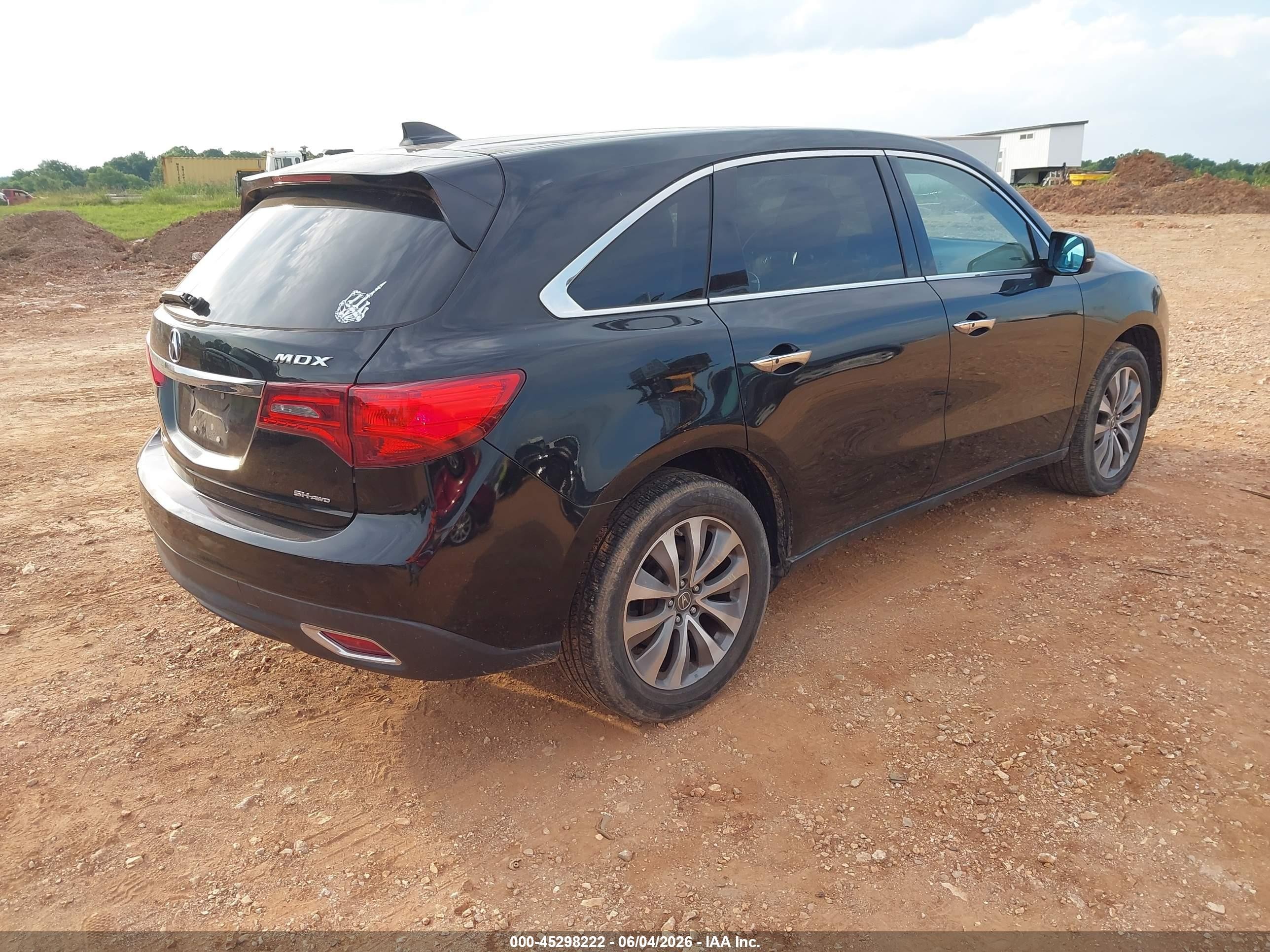 2015 Acura Mdx Technology Package Black vin: 5FRYD4H43FB006776