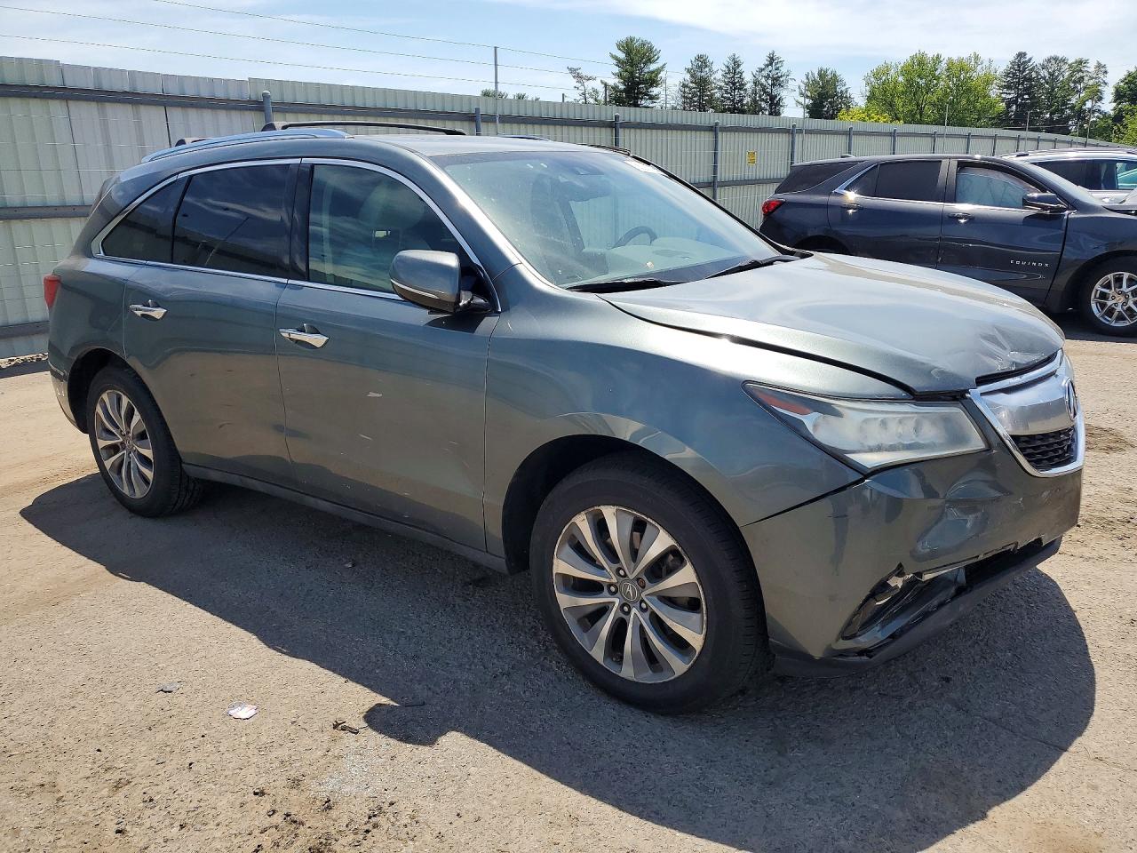 2015 Acura Mdx Technology Gray vin: 5FRYD4H43FB016949