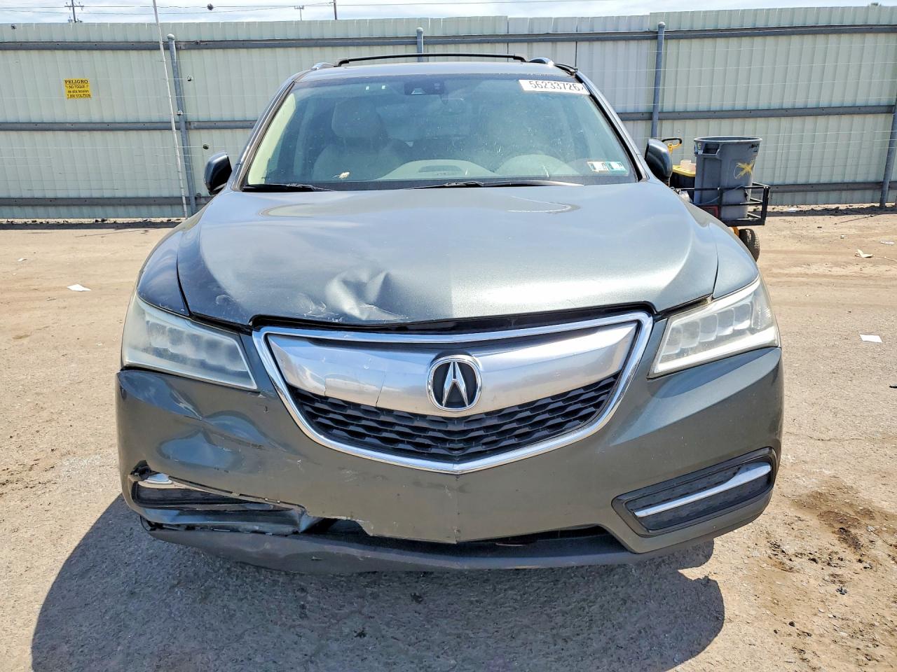 2015 Acura Mdx Technology Gray vin: 5FRYD4H43FB016949