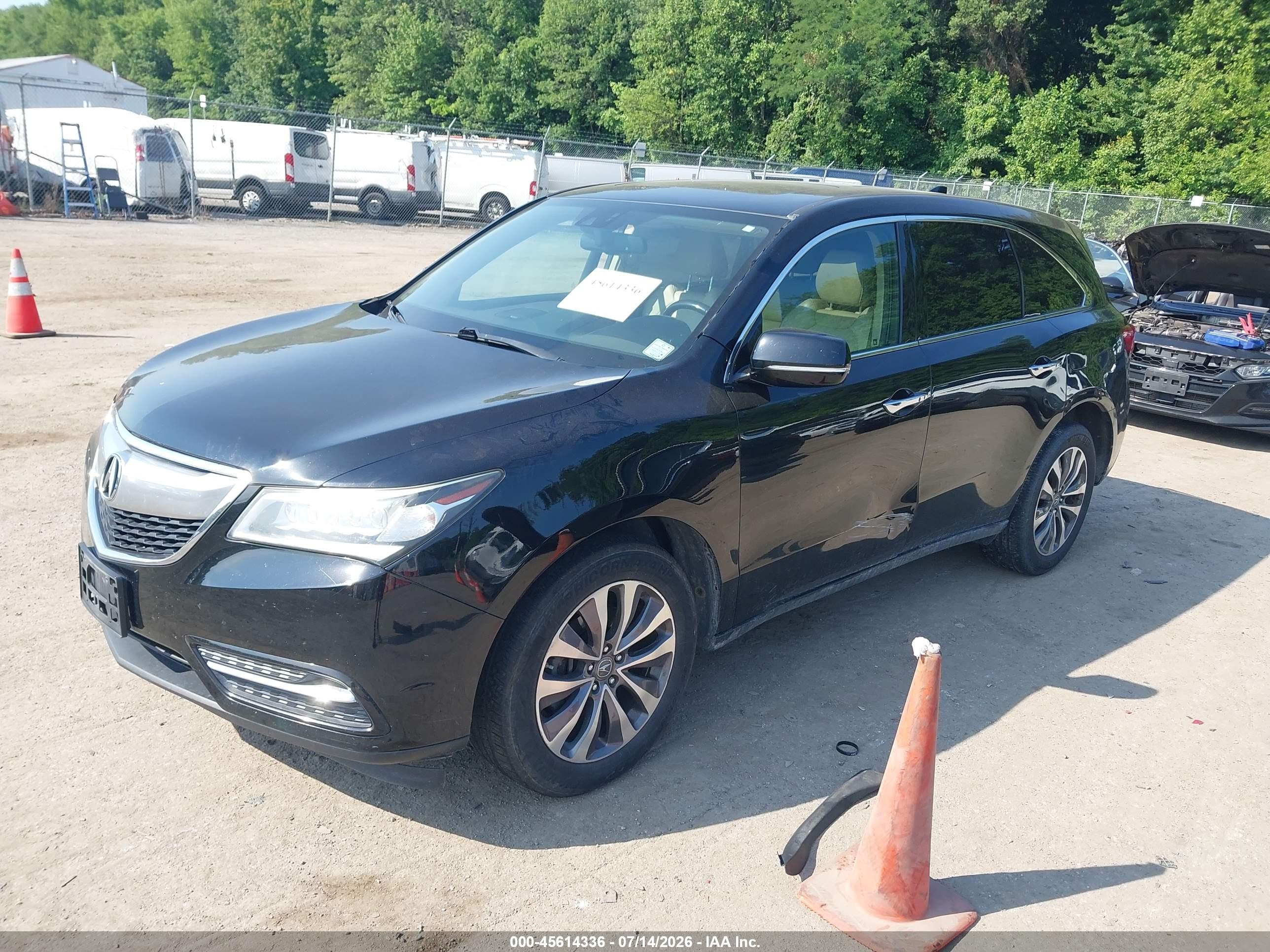 2014 Acura Mdx Technology Package Black vin: 5FRYD4H44EB010673
