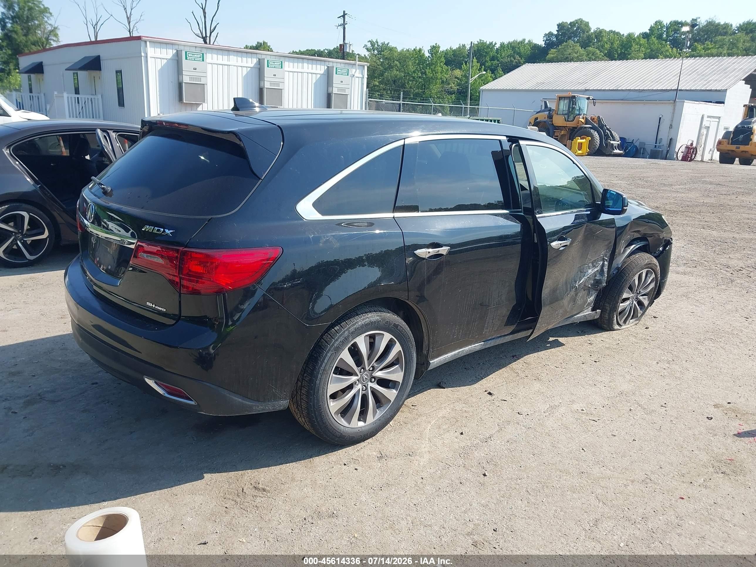 2014 Acura Mdx Technology Package Black vin: 5FRYD4H44EB010673