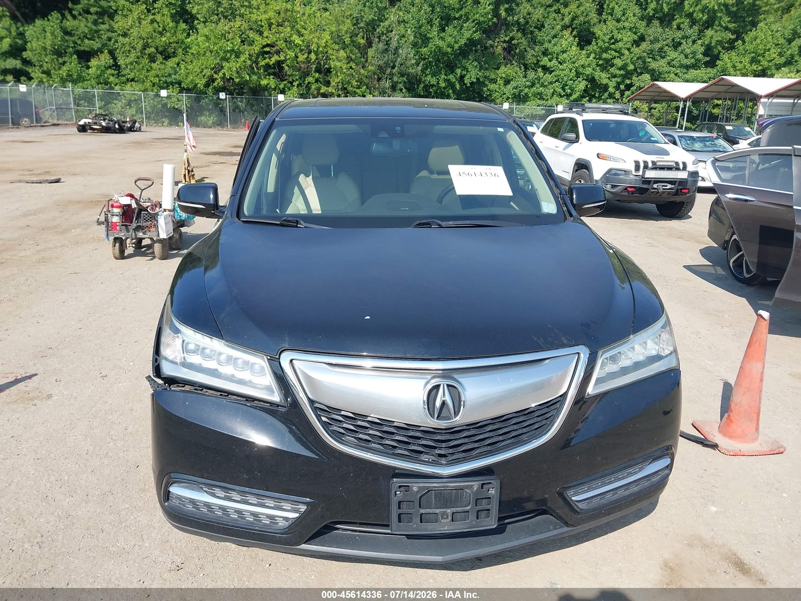 2014 Acura Mdx Technology Package Black vin: 5FRYD4H44EB010673