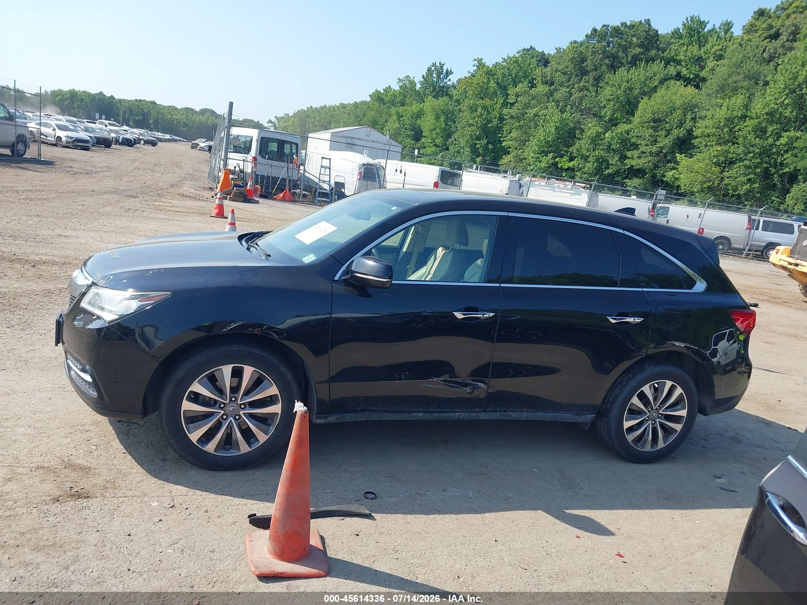 2014 Acura Mdx Technology Package Black vin: 5FRYD4H44EB010673