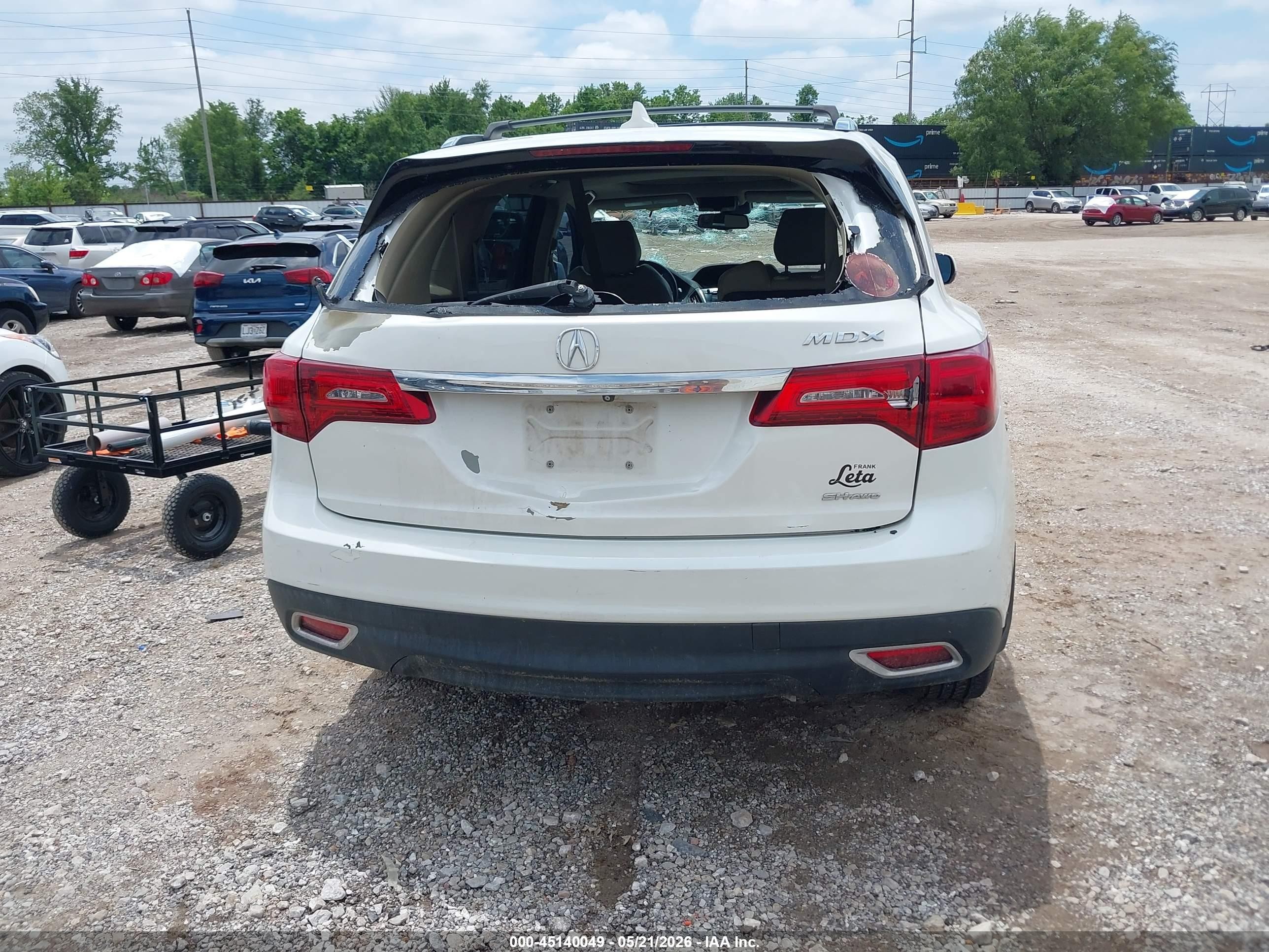 2014 Acura Mdx Technology Package White vin: 5FRYD4H44EB013301