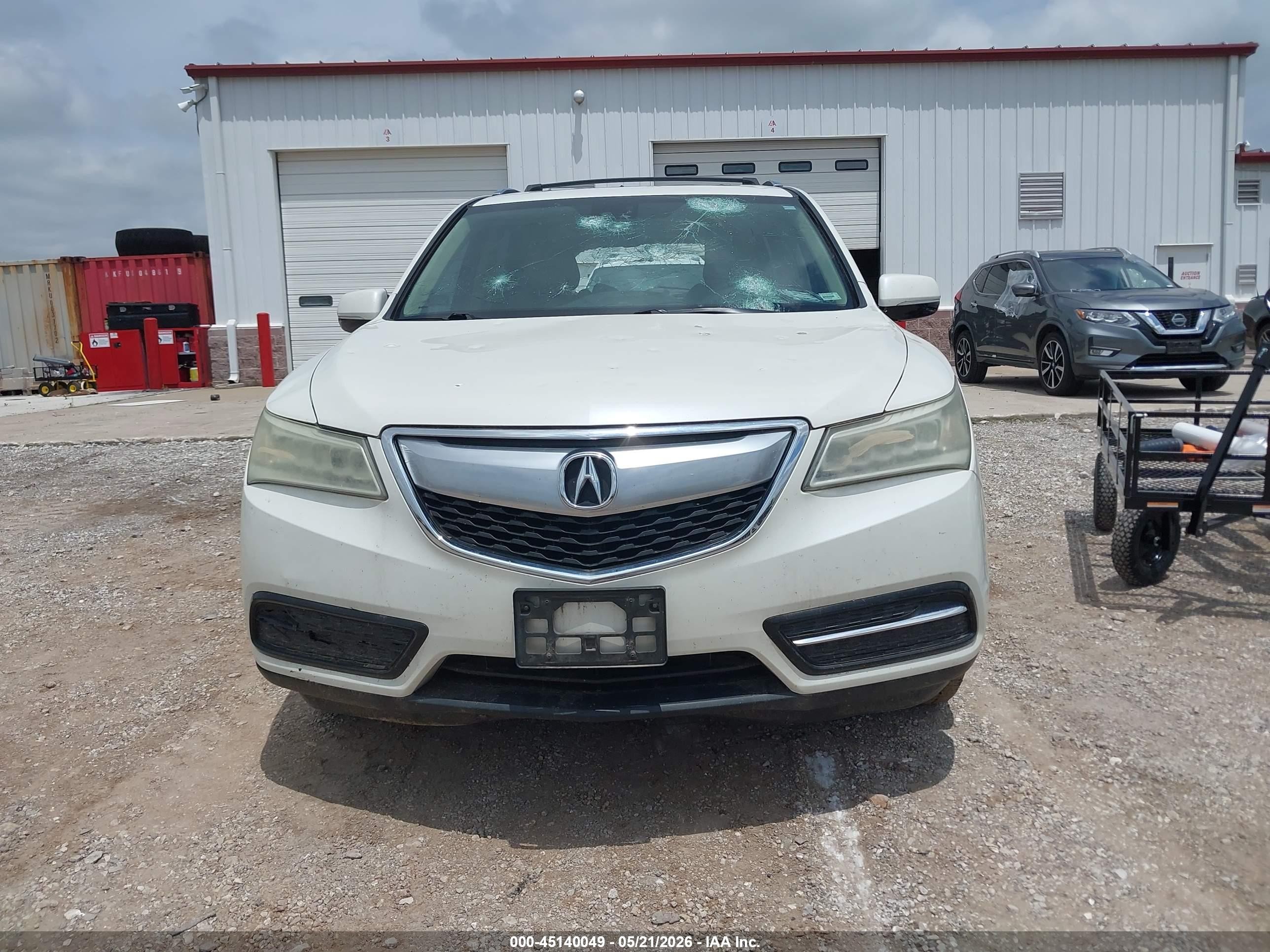 2014 Acura Mdx Technology Package White vin: 5FRYD4H44EB013301