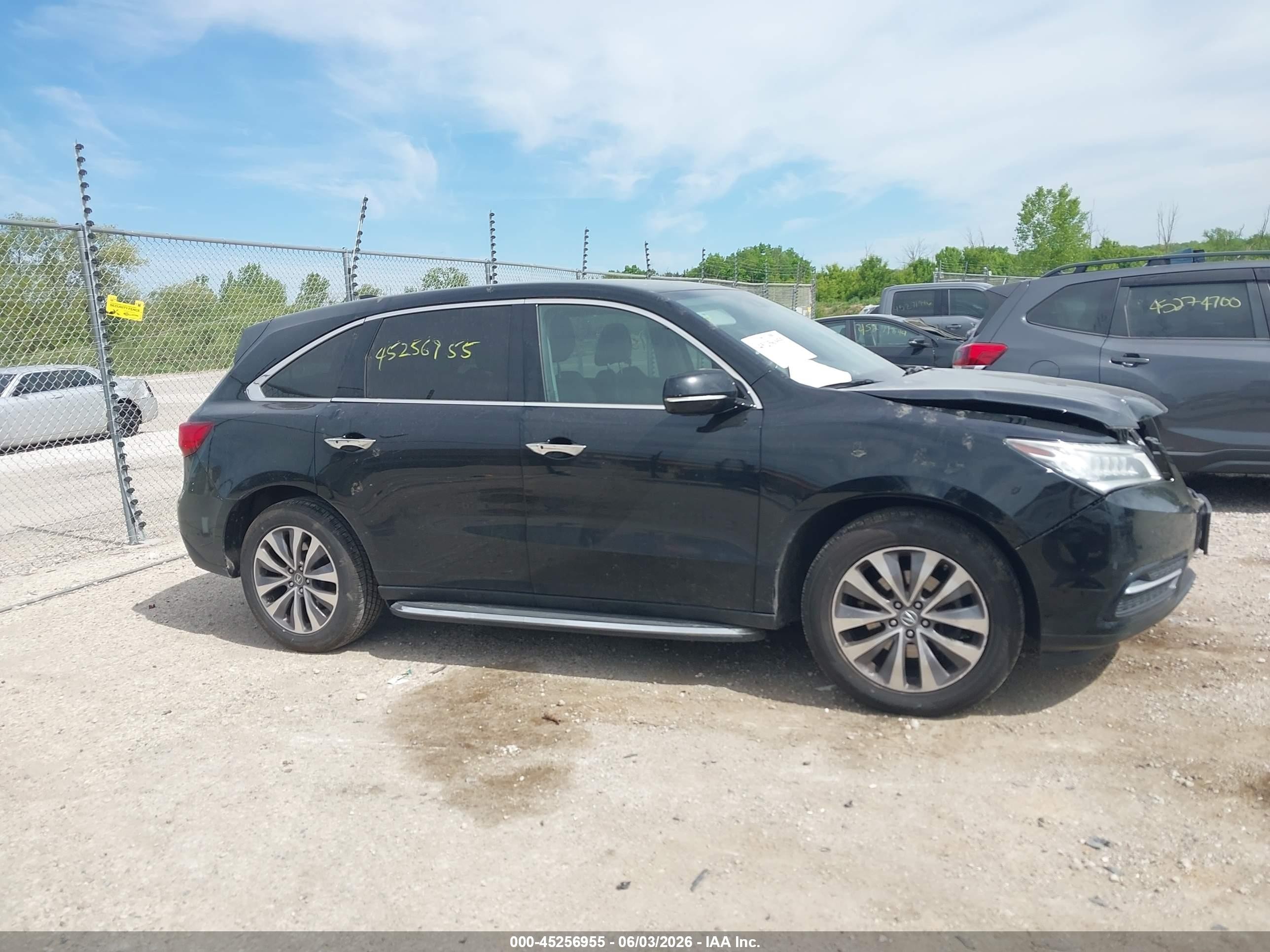 2014 Acura Mdx Technology Package Black vin: 5FRYD4H44EB013816