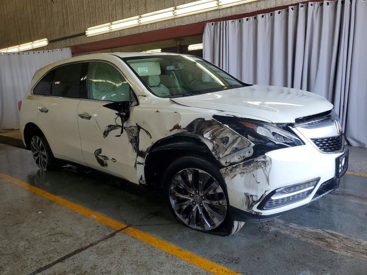 2014 Acura Mdx Technology White vin: 5FRYD4H44EB019096