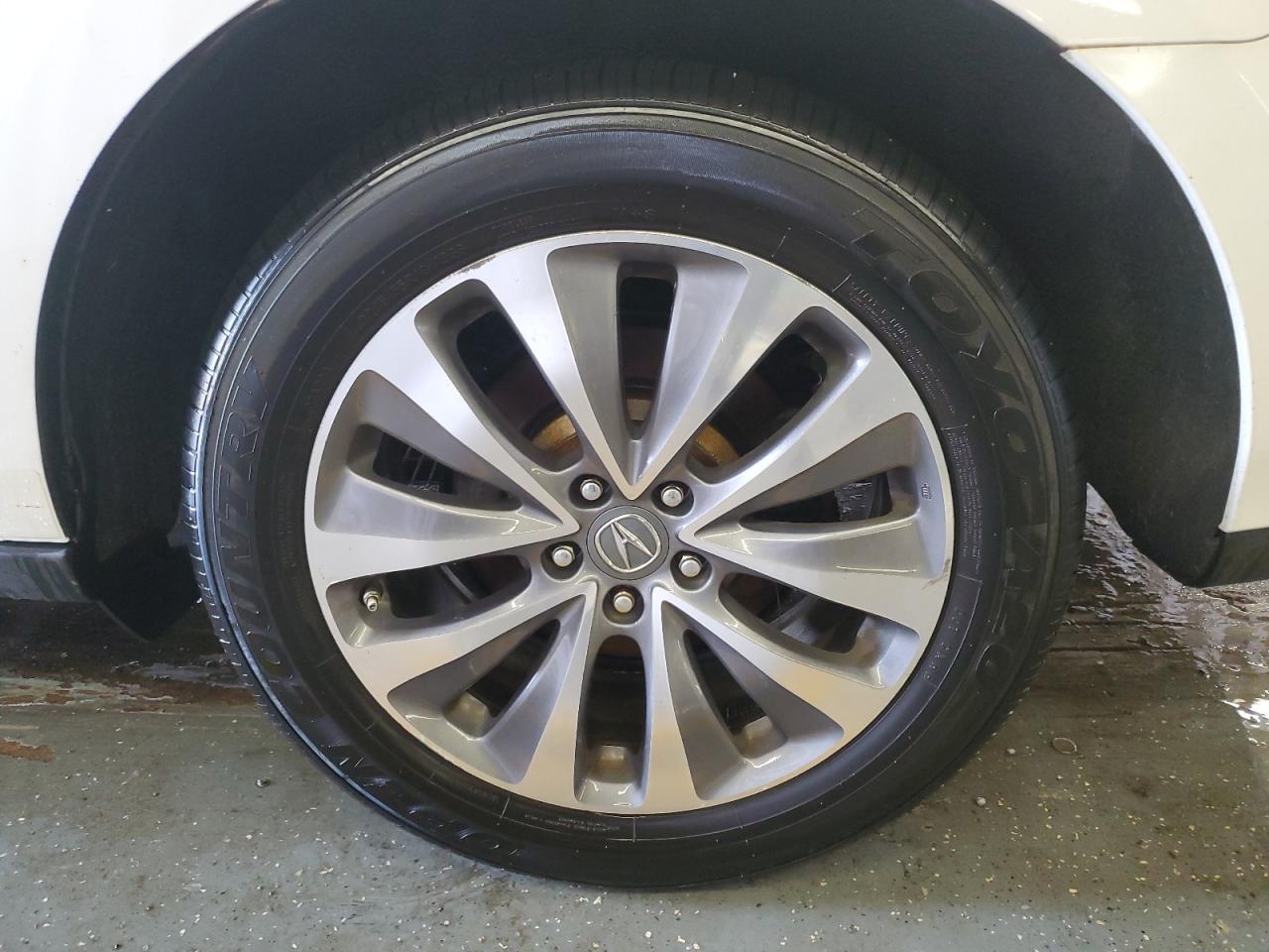 2014 Acura Mdx Technology White vin: 5FRYD4H44EB019096 Damage: Left Rear Wheel, Curb Rash, 2 To 3 Inches