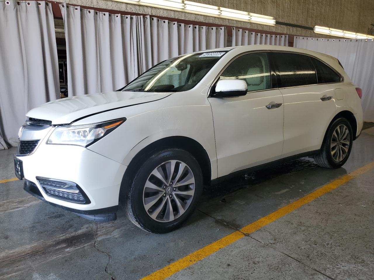 2014 Acura Mdx Technology White vin: 5FRYD4H44EB019096 Damage: Left Front Fender, Dent(S) W/ Paint Dmg, > 12 Inches