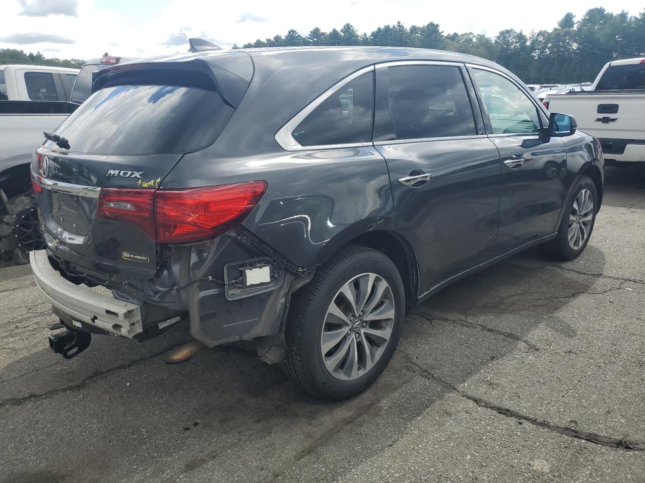 2014 Acura Mdx Technology Black vin: 5FRYD4H44EB039879