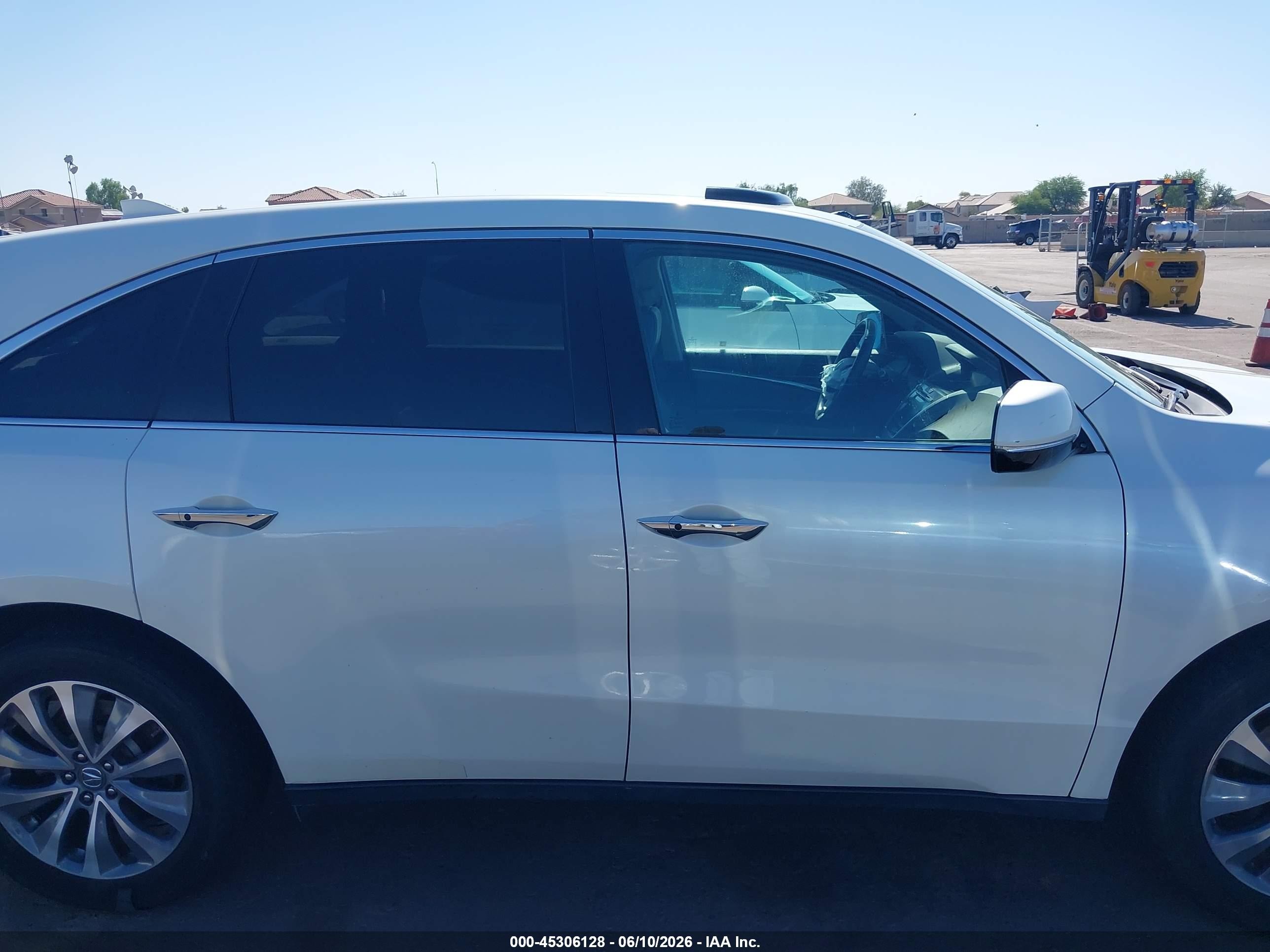 2014 Acura Mdx Technology Package White vin: 5FRYD4H44EB043625