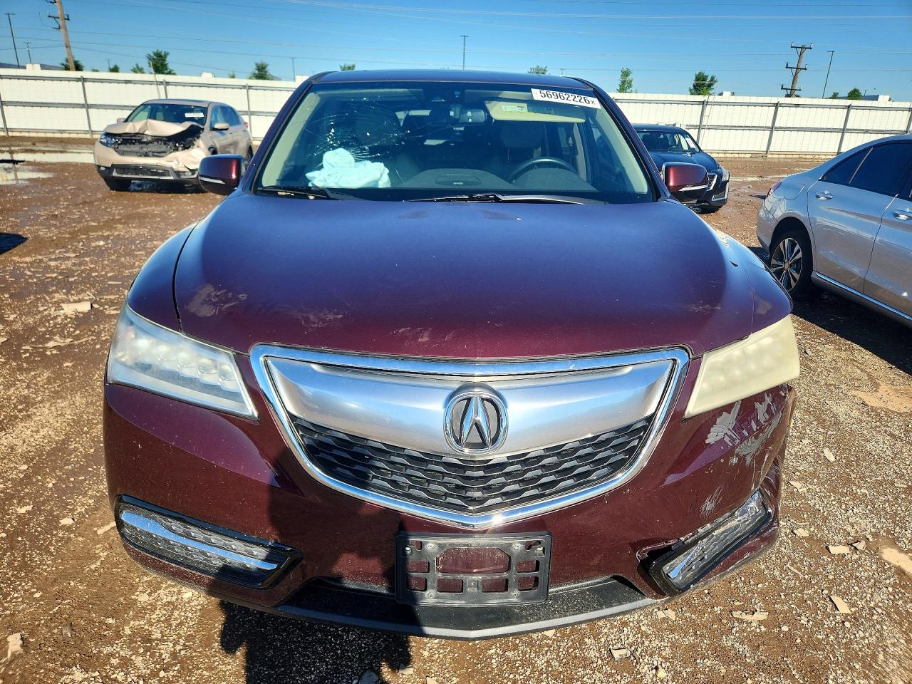 2014 Acura Mdx Technology Maroon vin: 5FRYD4H44EB044791