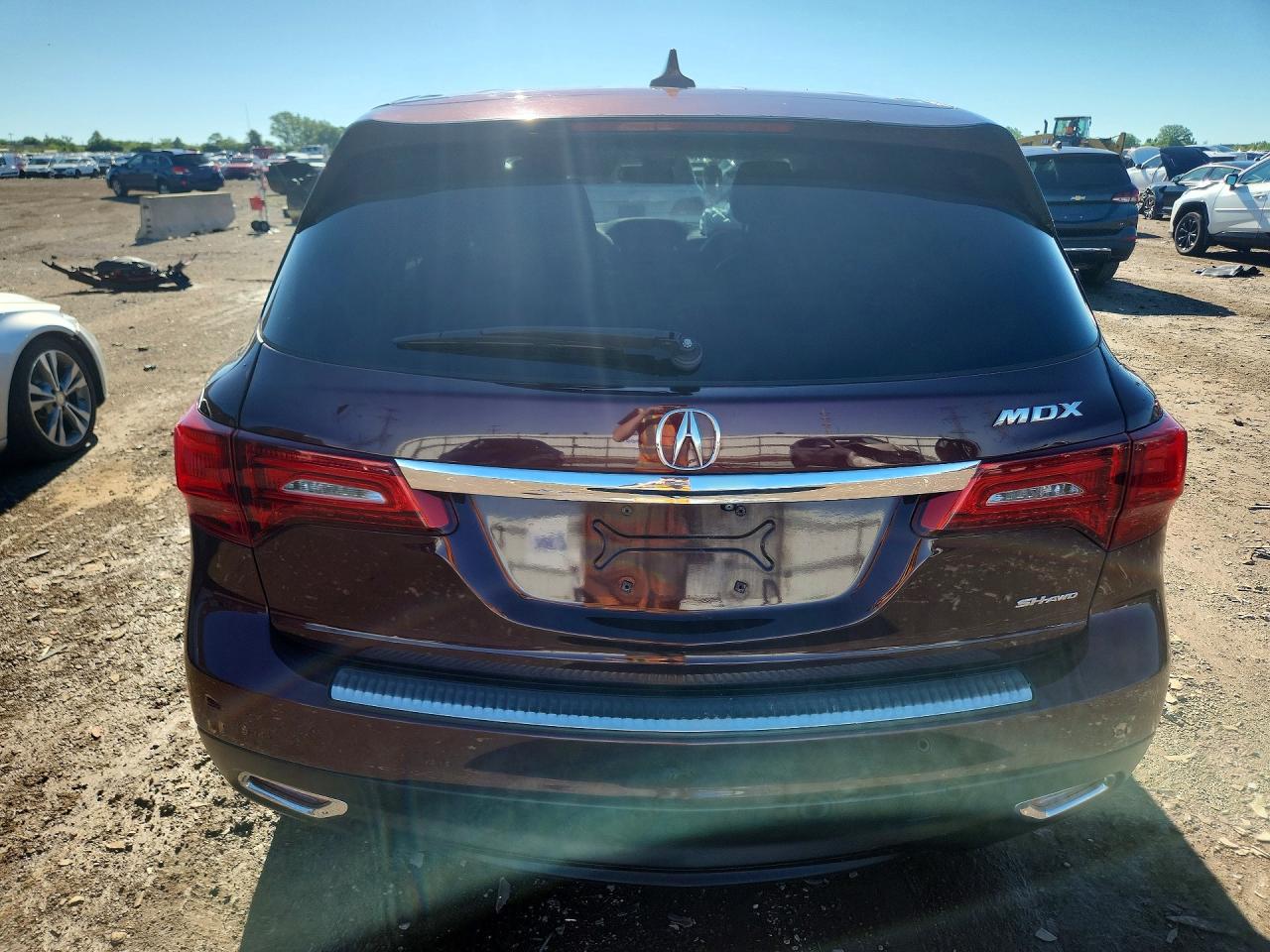 2014 Acura Mdx Technology Maroon vin: 5FRYD4H44EB044791