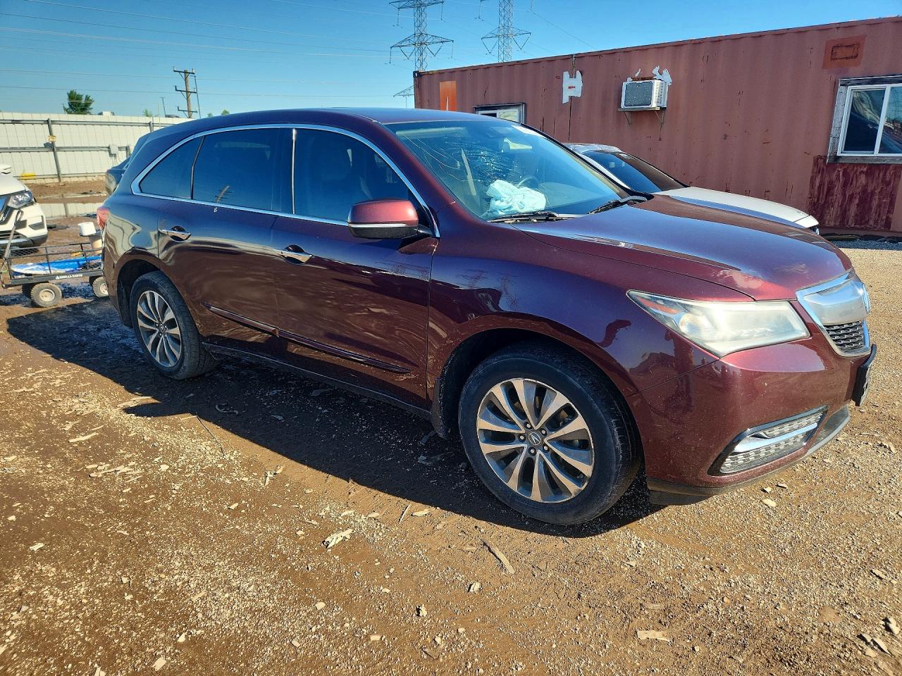 2014 Acura Mdx Technology Maroon vin: 5FRYD4H44EB044791