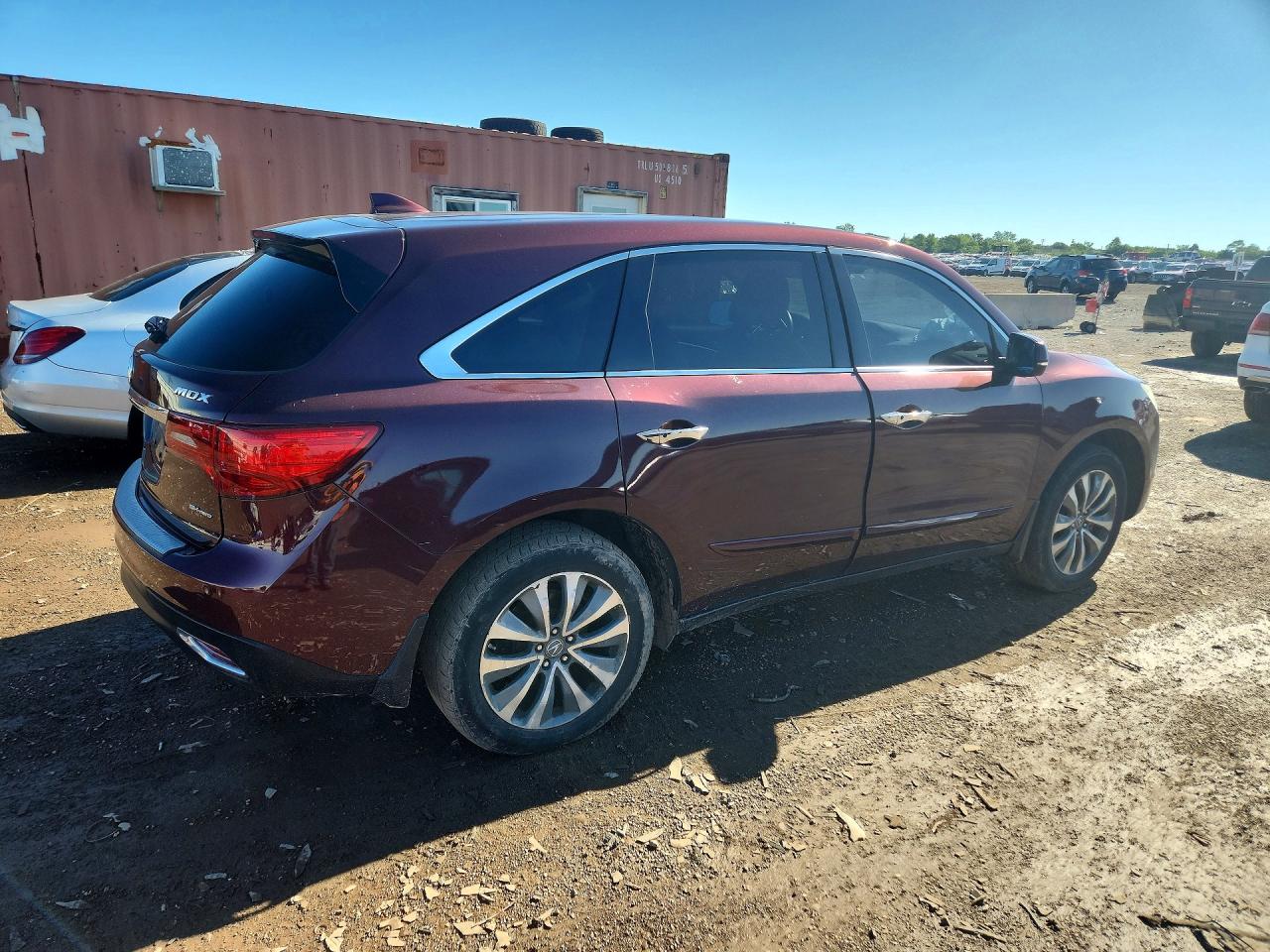 2014 Acura Mdx Technology Maroon vin: 5FRYD4H44EB044791
