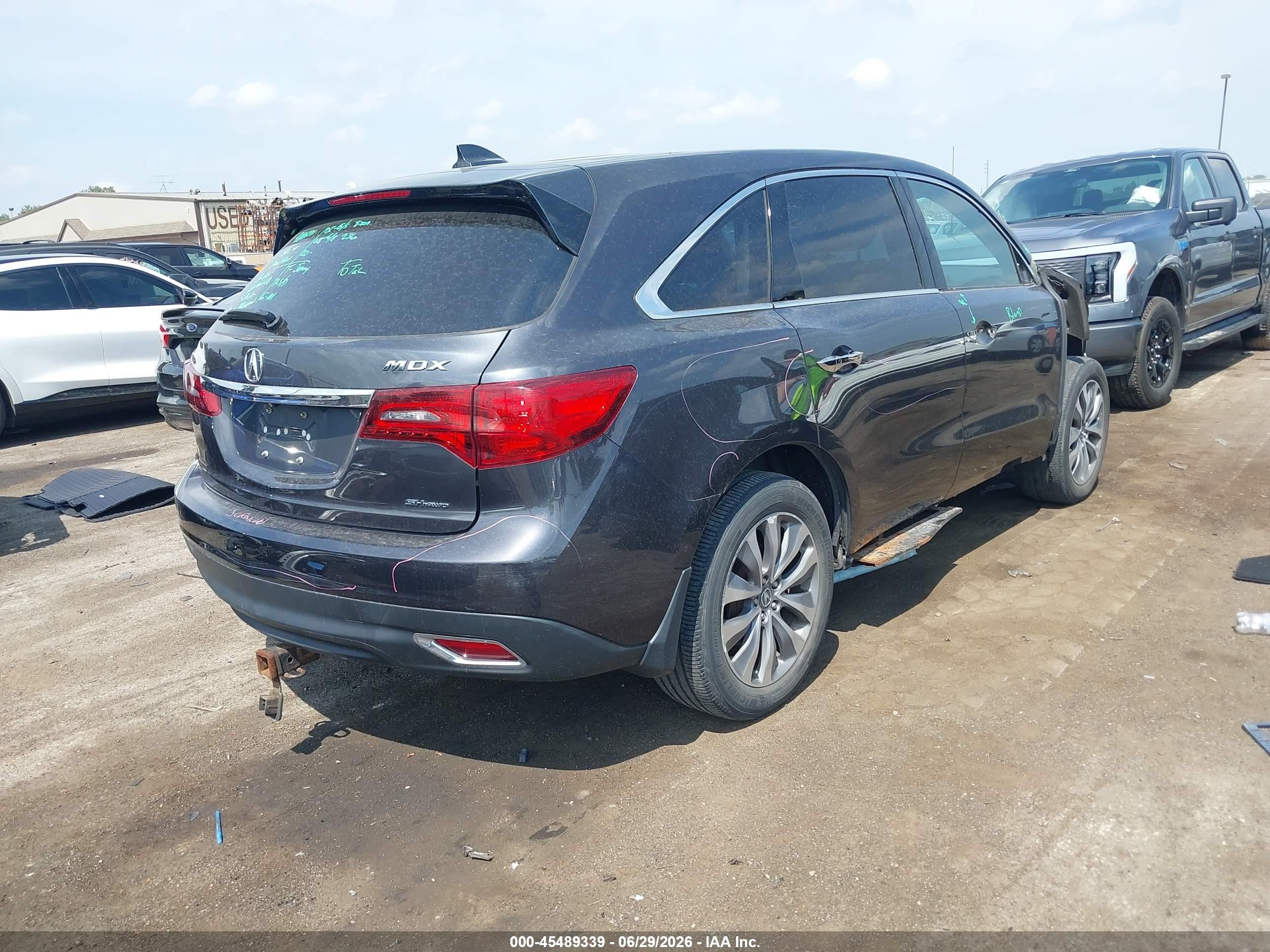 2015 Acura Mdx Technology Package Gray vin: 5FRYD4H44FB011999