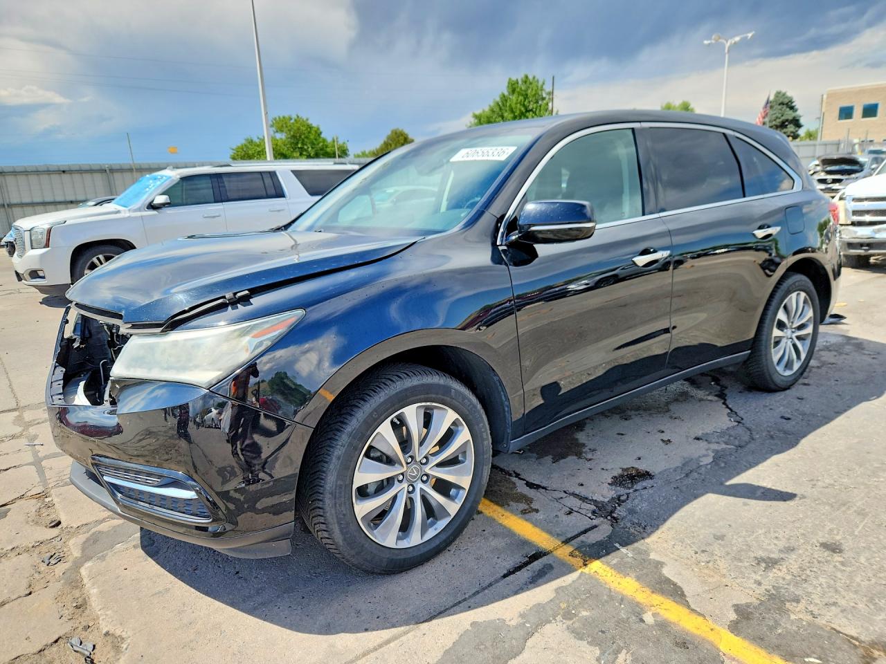 2015 Acura Mdx Technology Black vin: 5FRYD4H44FB017396