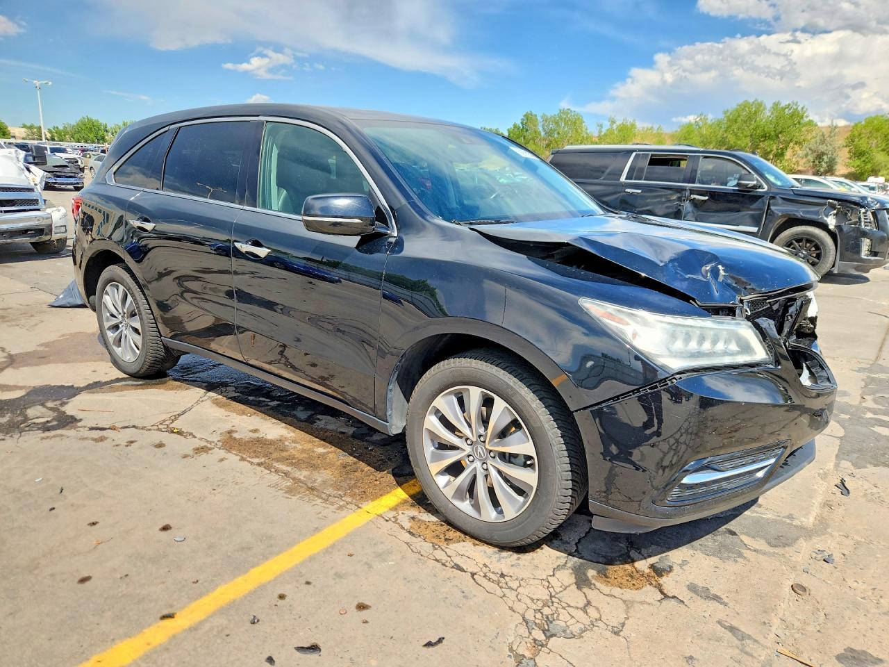 2015 Acura Mdx Technology Black vin: 5FRYD4H44FB017396