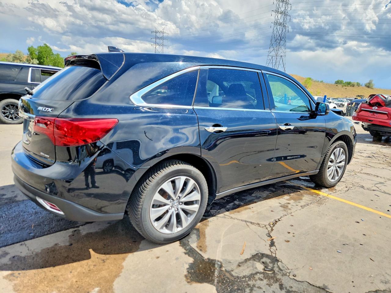 2015 Acura Mdx Technology Black vin: 5FRYD4H44FB017396