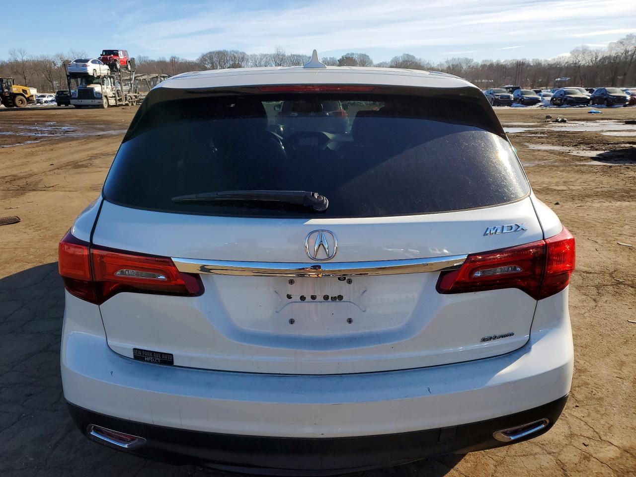 2015 Acura Mdx Technology White vin: 5FRYD4H44FB024204