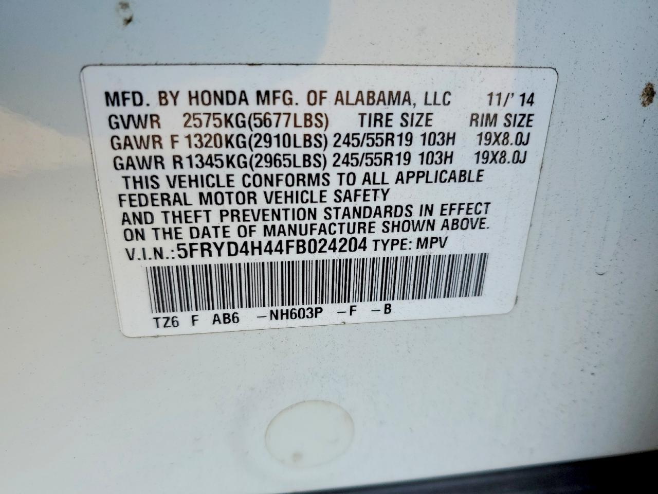 2015 Acura Mdx Technology White vin: 5FRYD4H44FB024204
