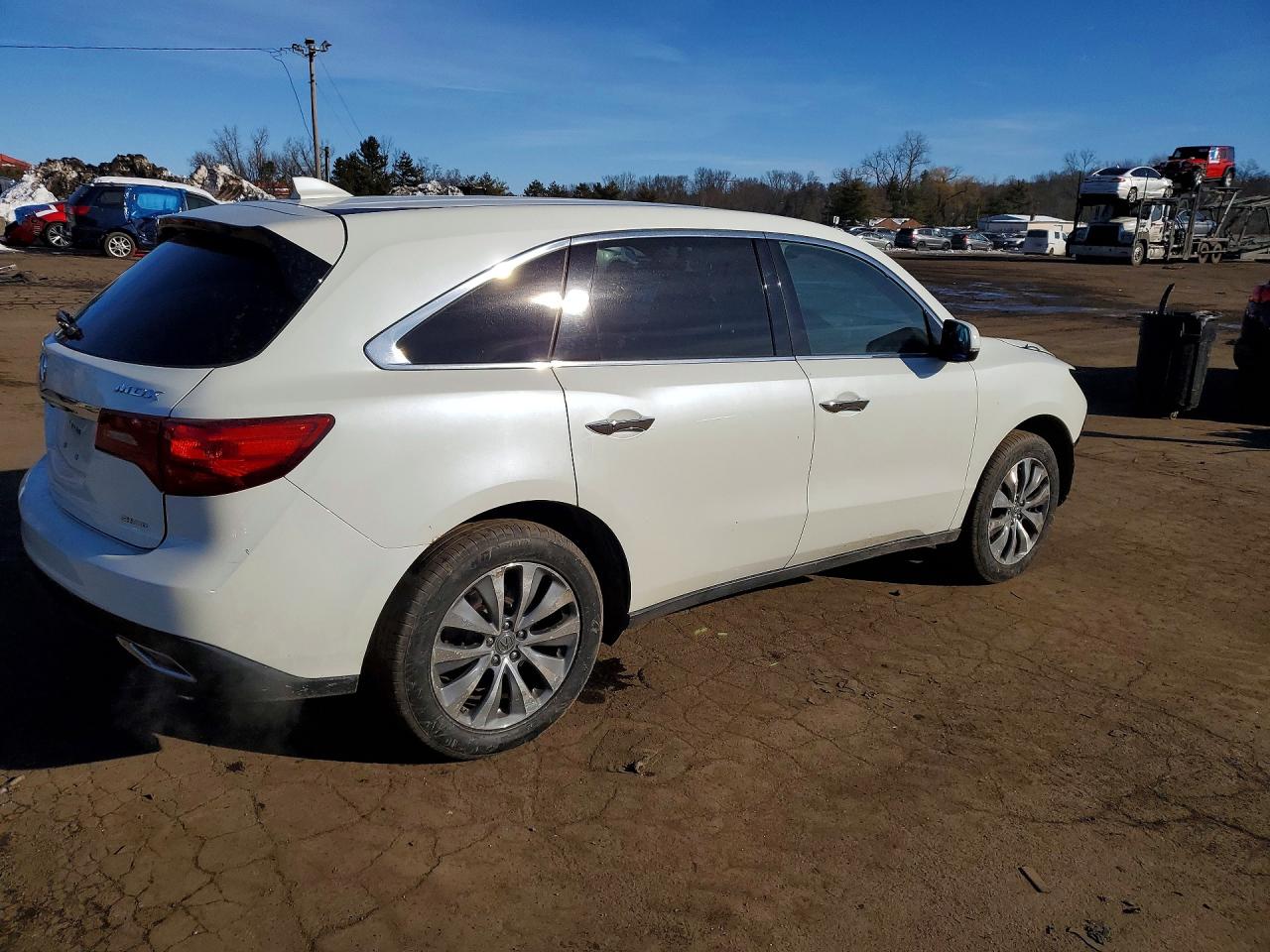 2015 Acura Mdx Technology White vin: 5FRYD4H44FB024204
