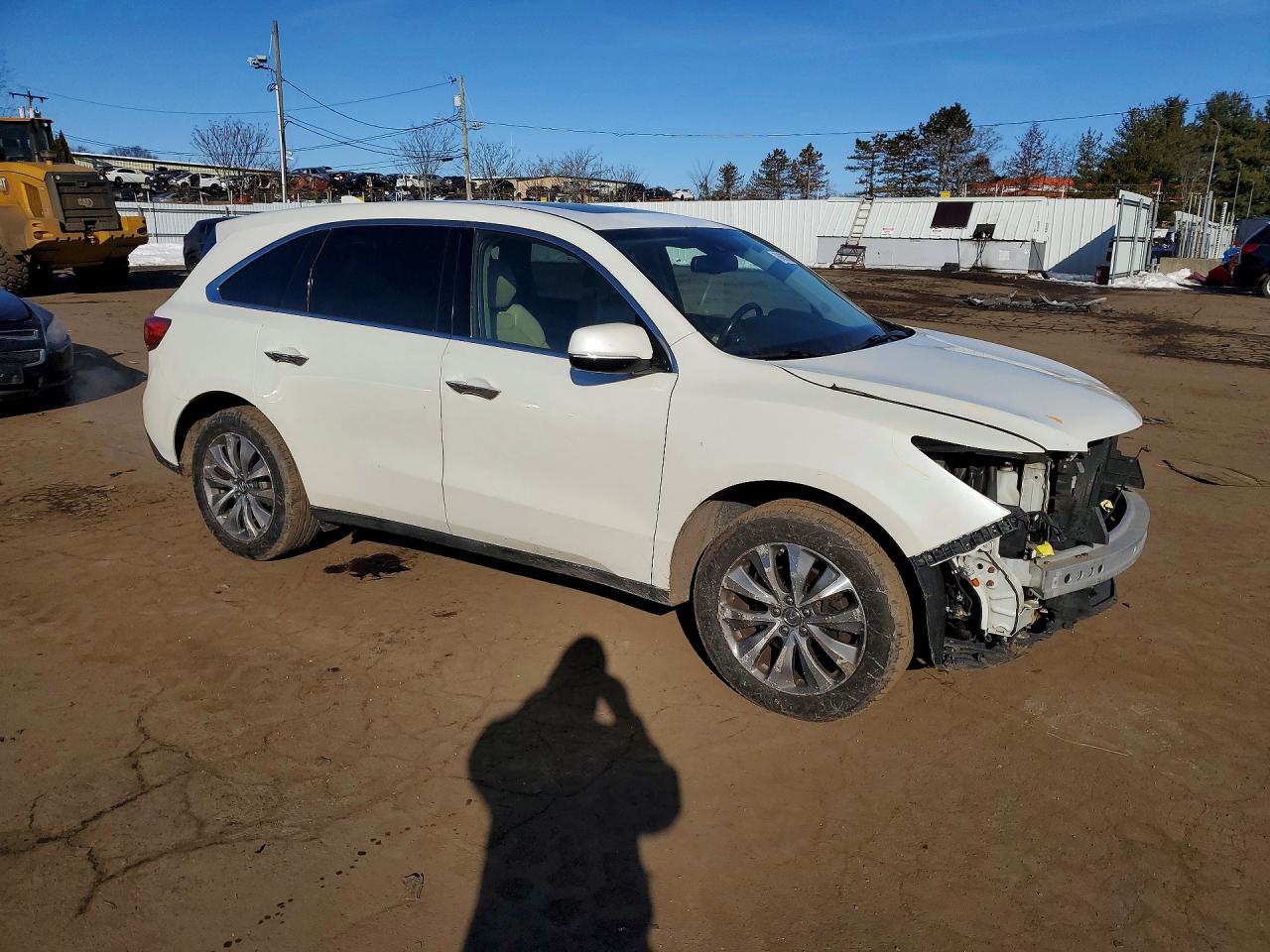 2015 Acura Mdx Technology White vin: 5FRYD4H44FB024204