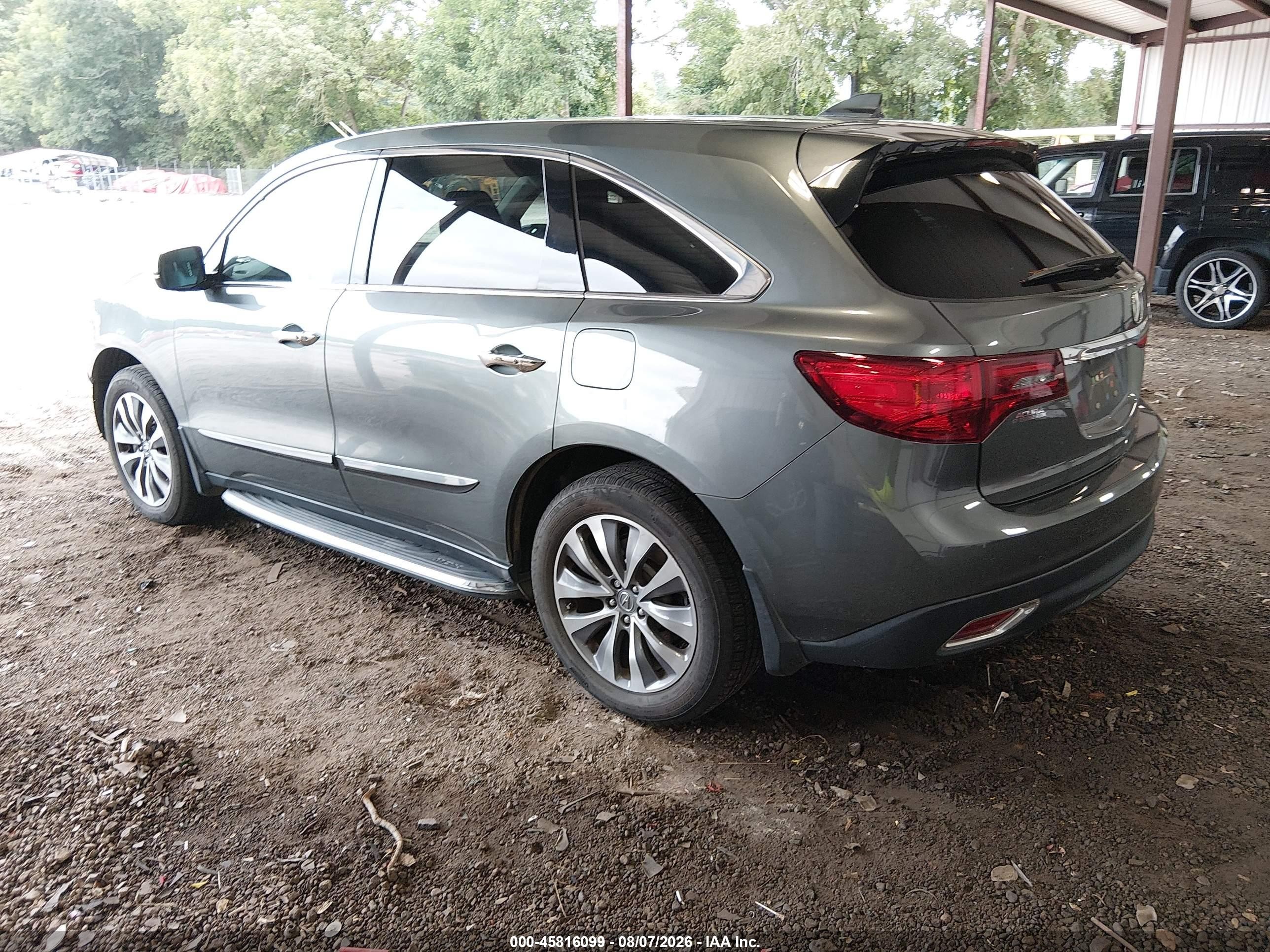 2014 Acura Mdx Technology Package Gray vin: 5FRYD4H45EB011413