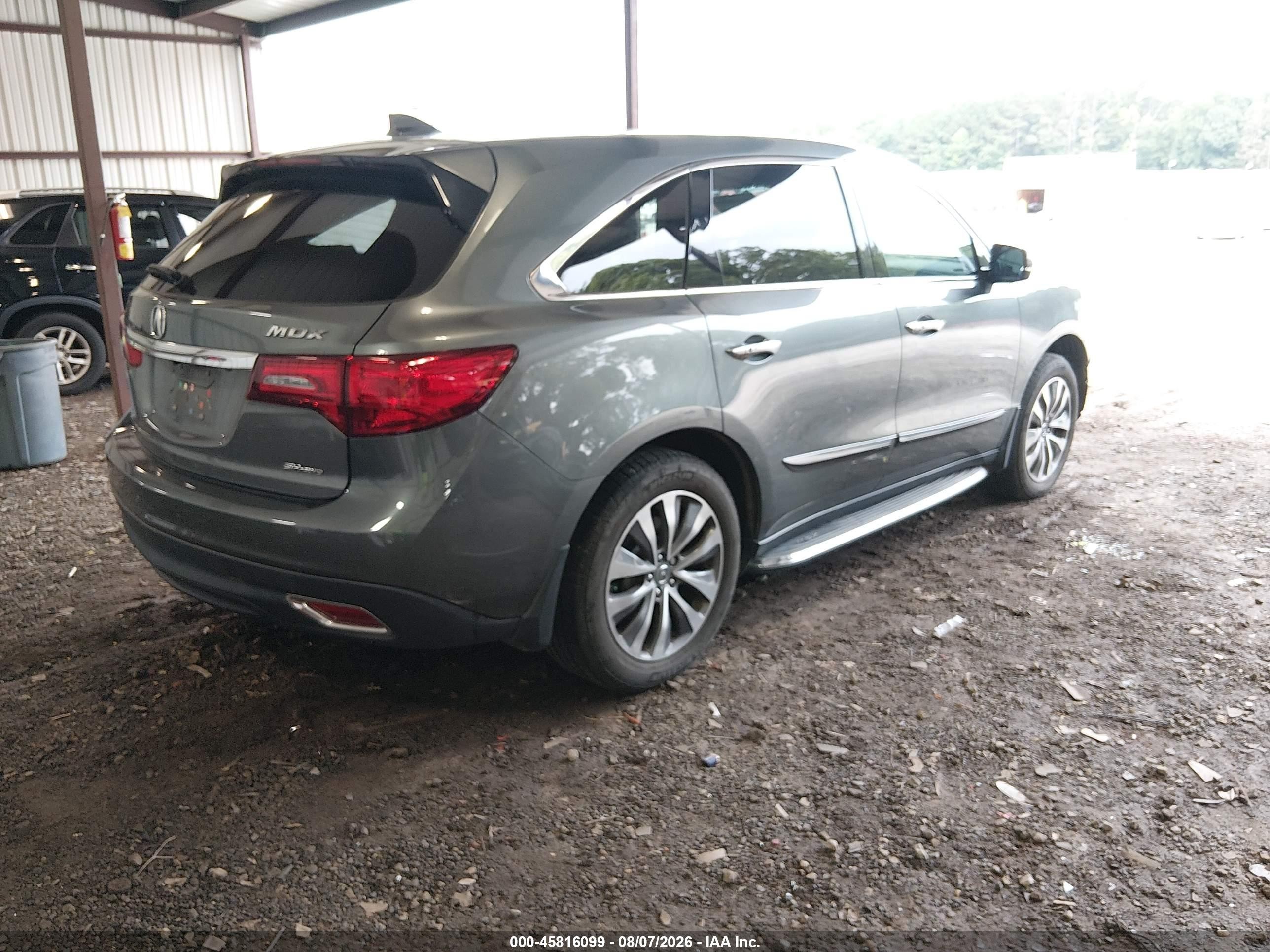 2014 Acura Mdx Technology Package Gray vin: 5FRYD4H45EB011413